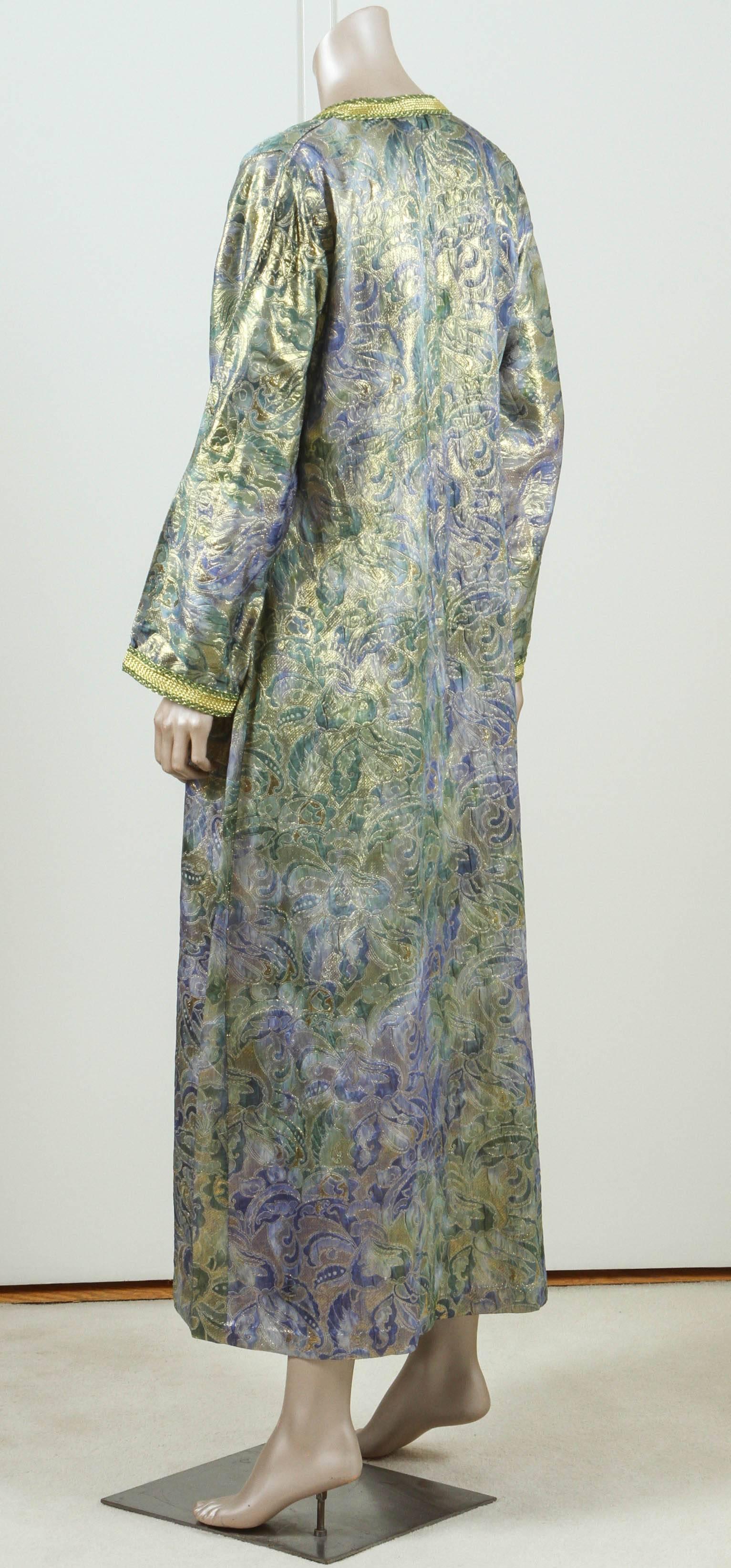 Vintage Moroccan Designer Caftan Maxi Dress Kaftan Size M to L 1