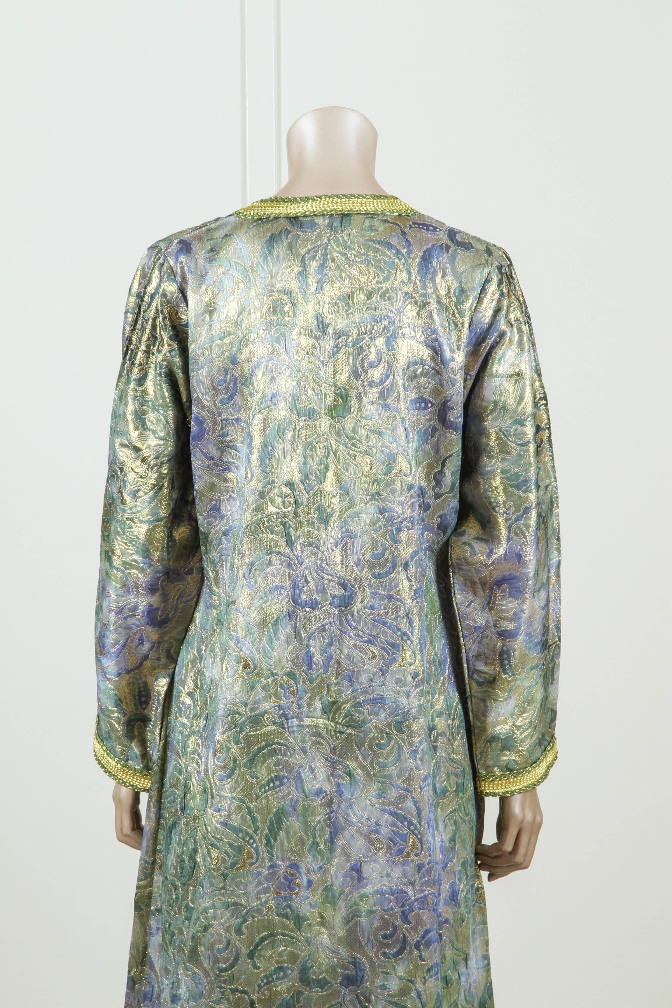 Vintage Moroccan Designer Caftan Maxi Dress Kaftan Size M to L 3