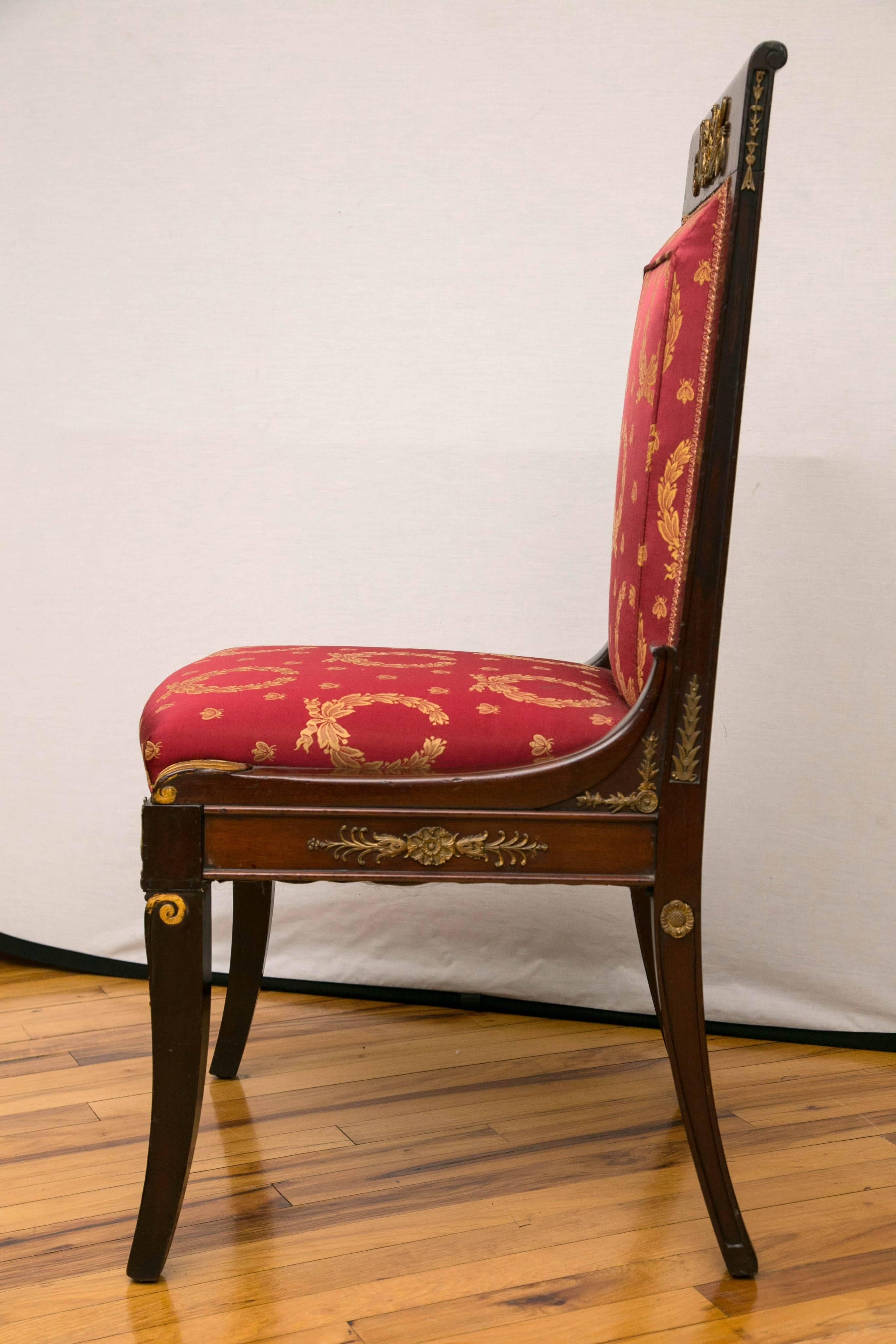 French Empire Period Mahogany Girandole Chair 1