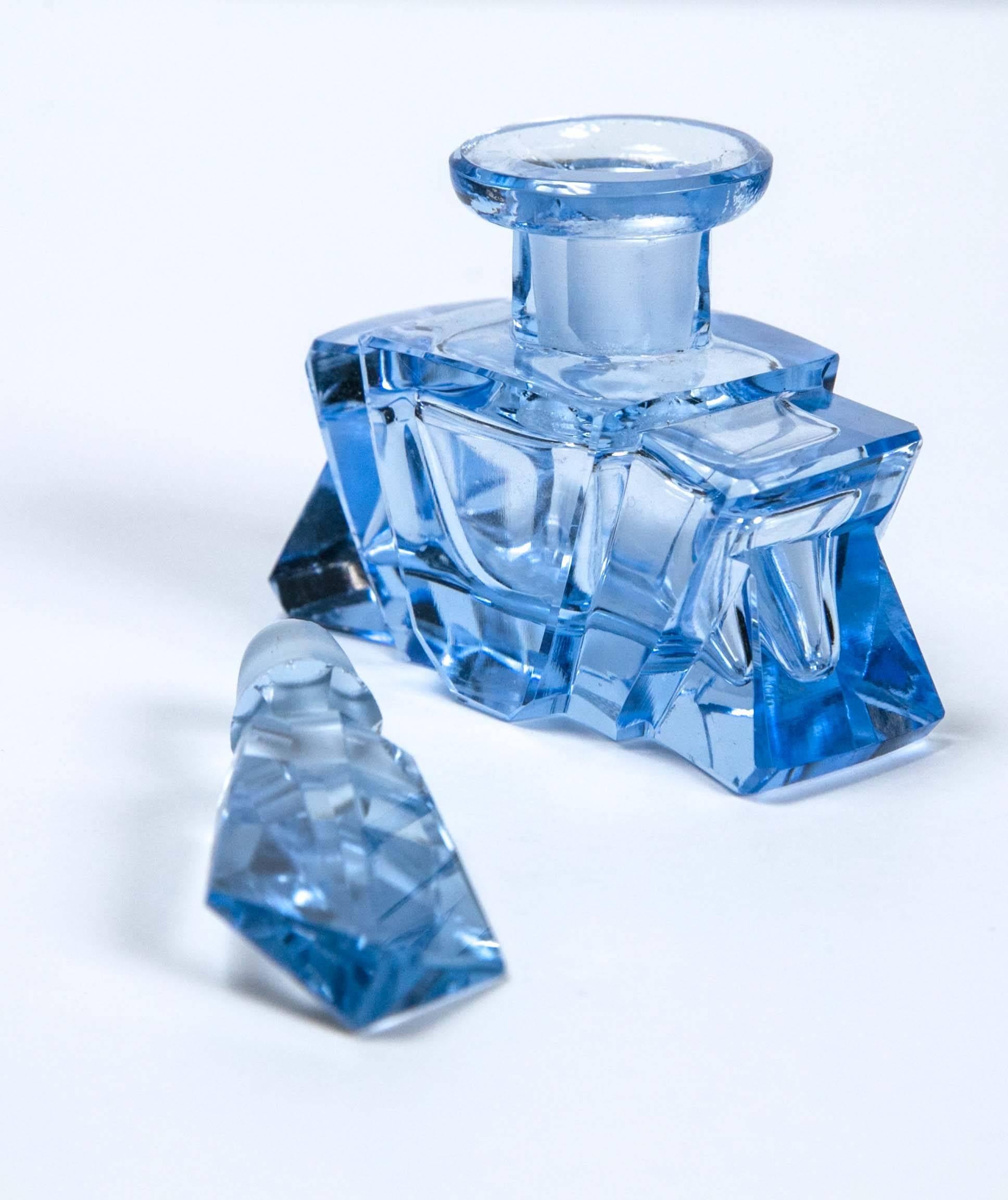 1920s Czech Crystal Perfume Bottle 1
