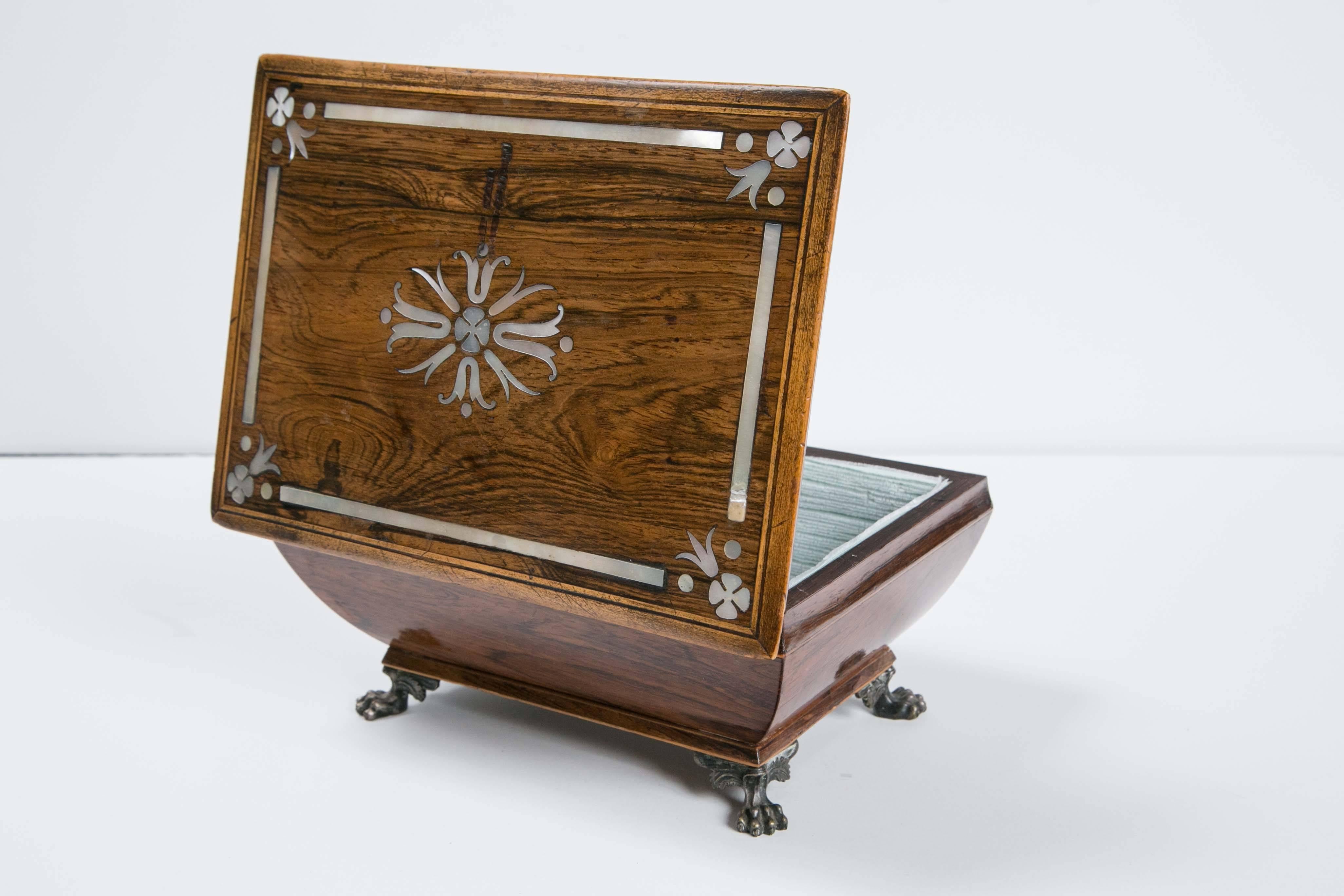 Early 19th Century 1820s Antique French Charles X Rosewood Box