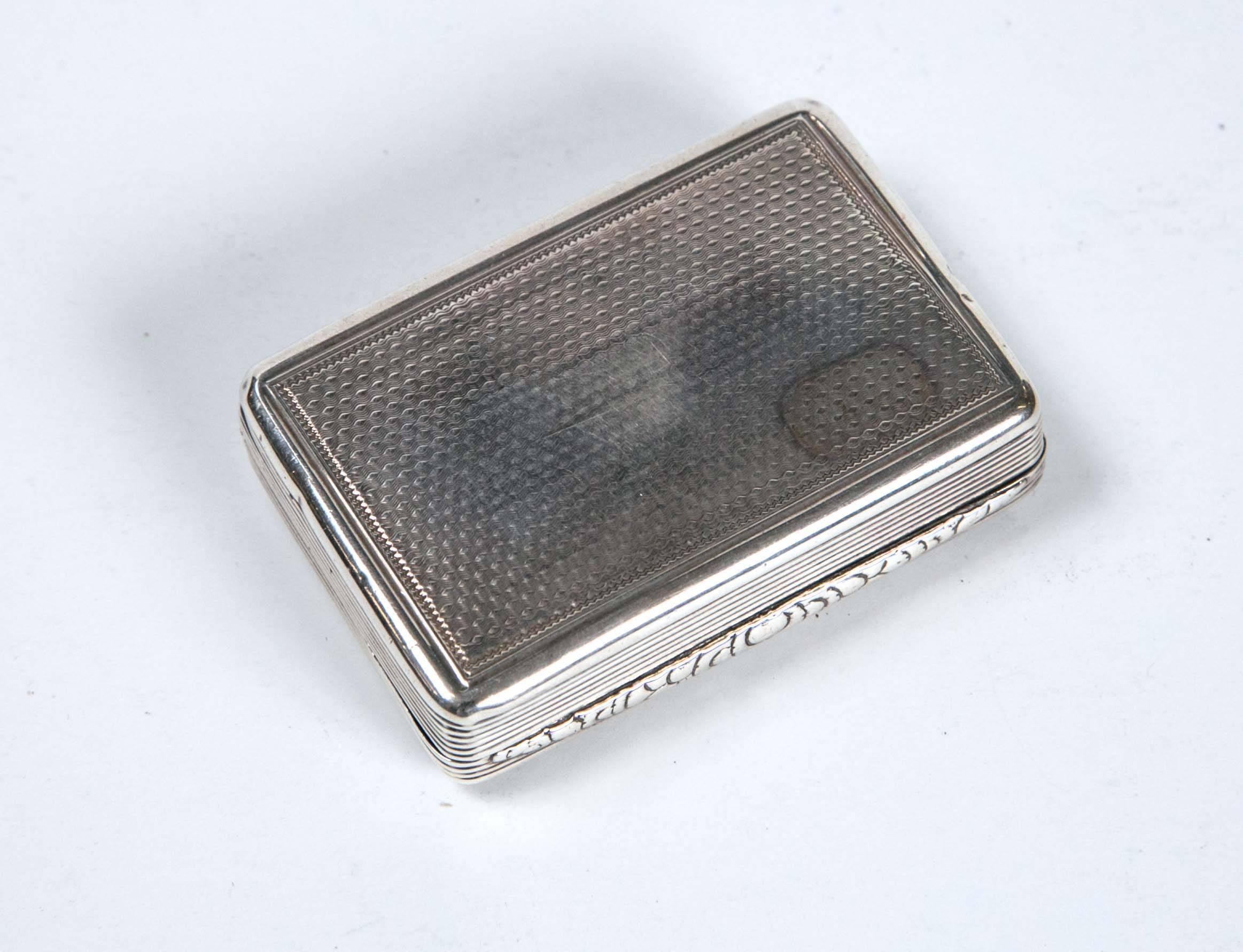 Sterling Silver Snuff Box by Thomas Ellis, circa 1824, English 1