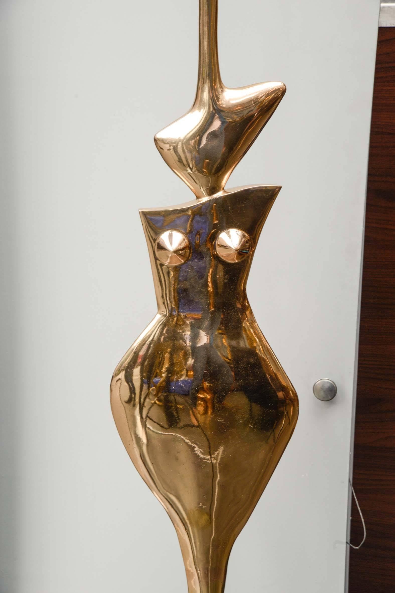 Italian Bronze Floor Lamp by L Armanelli For Sale