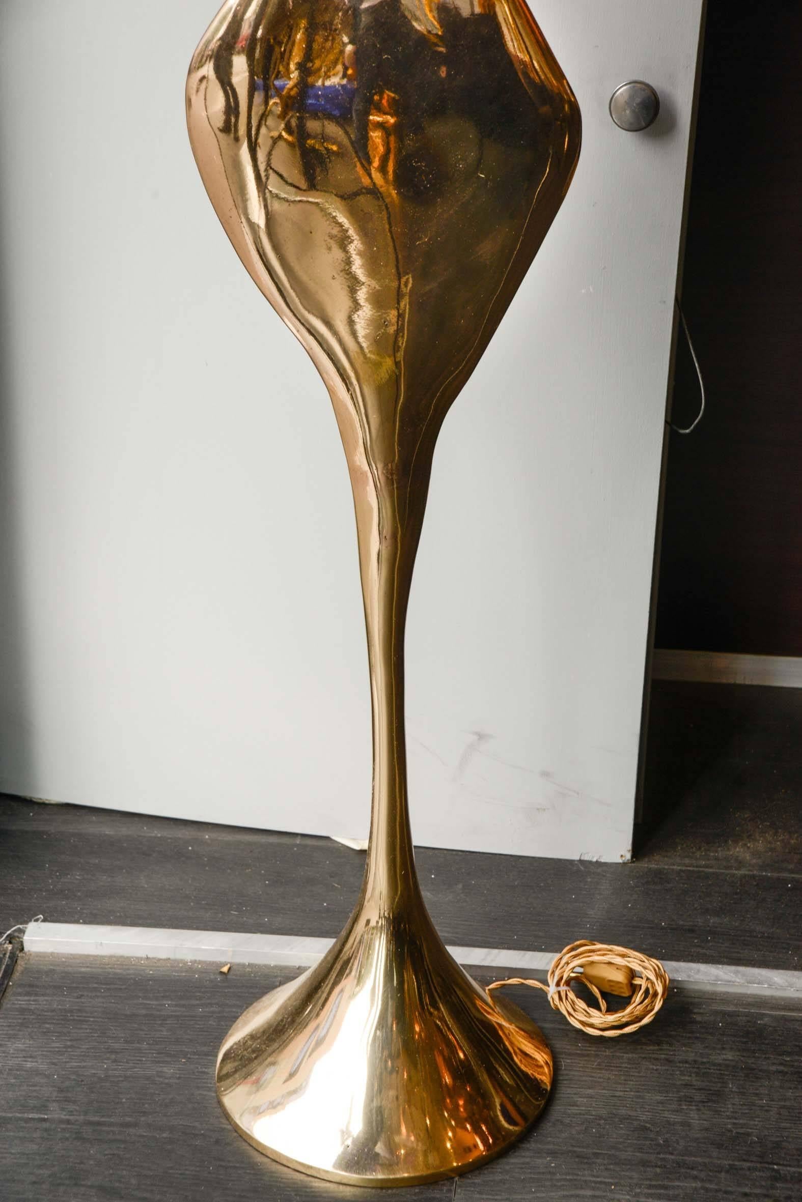 Bronze Floor Lamp by L Armanelli In Excellent Condition For Sale In Bois-Colombes, FR