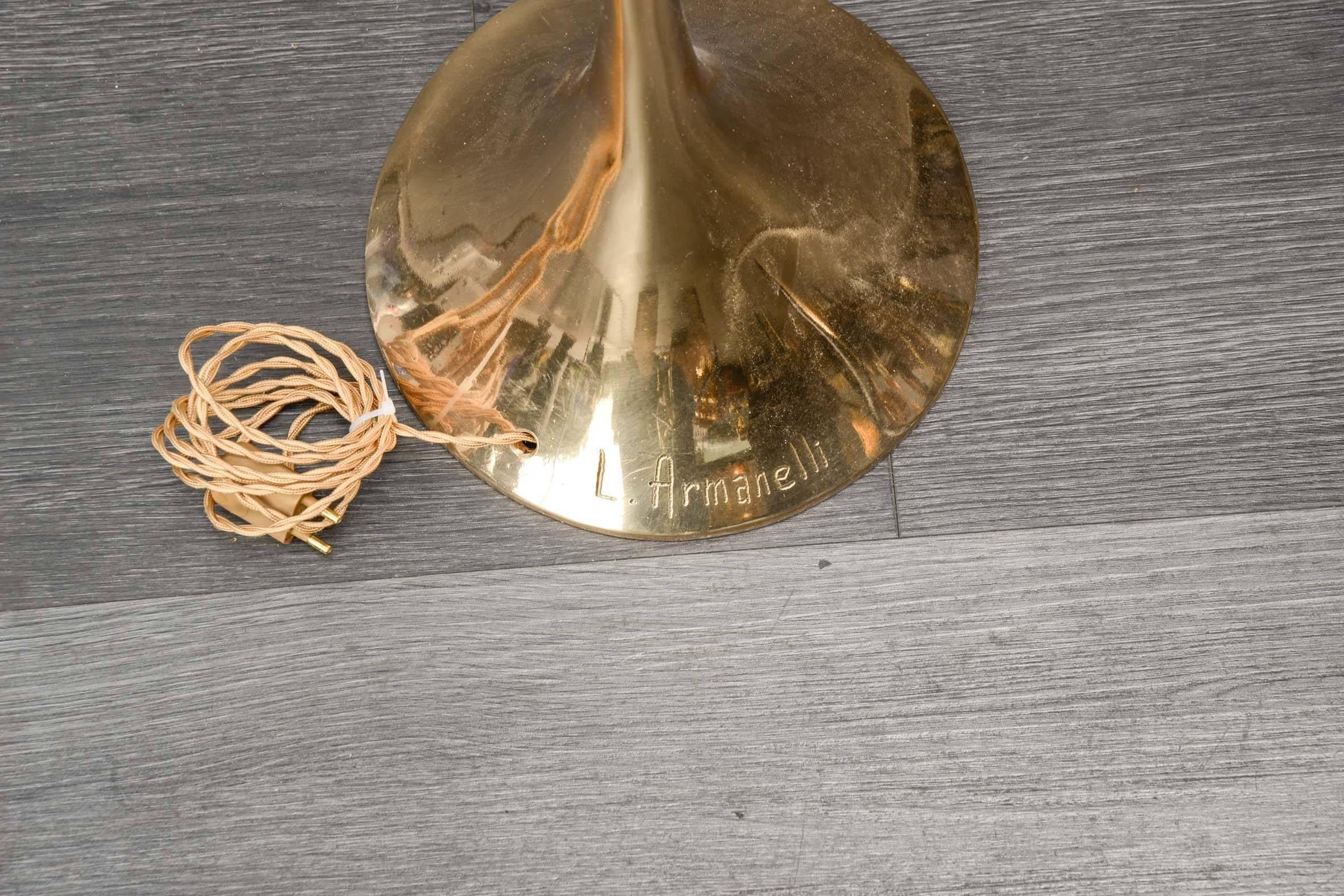 Stehlampe aus Bronze von L Armanelli (Ende des 20. Jahrhunderts) im Angebot