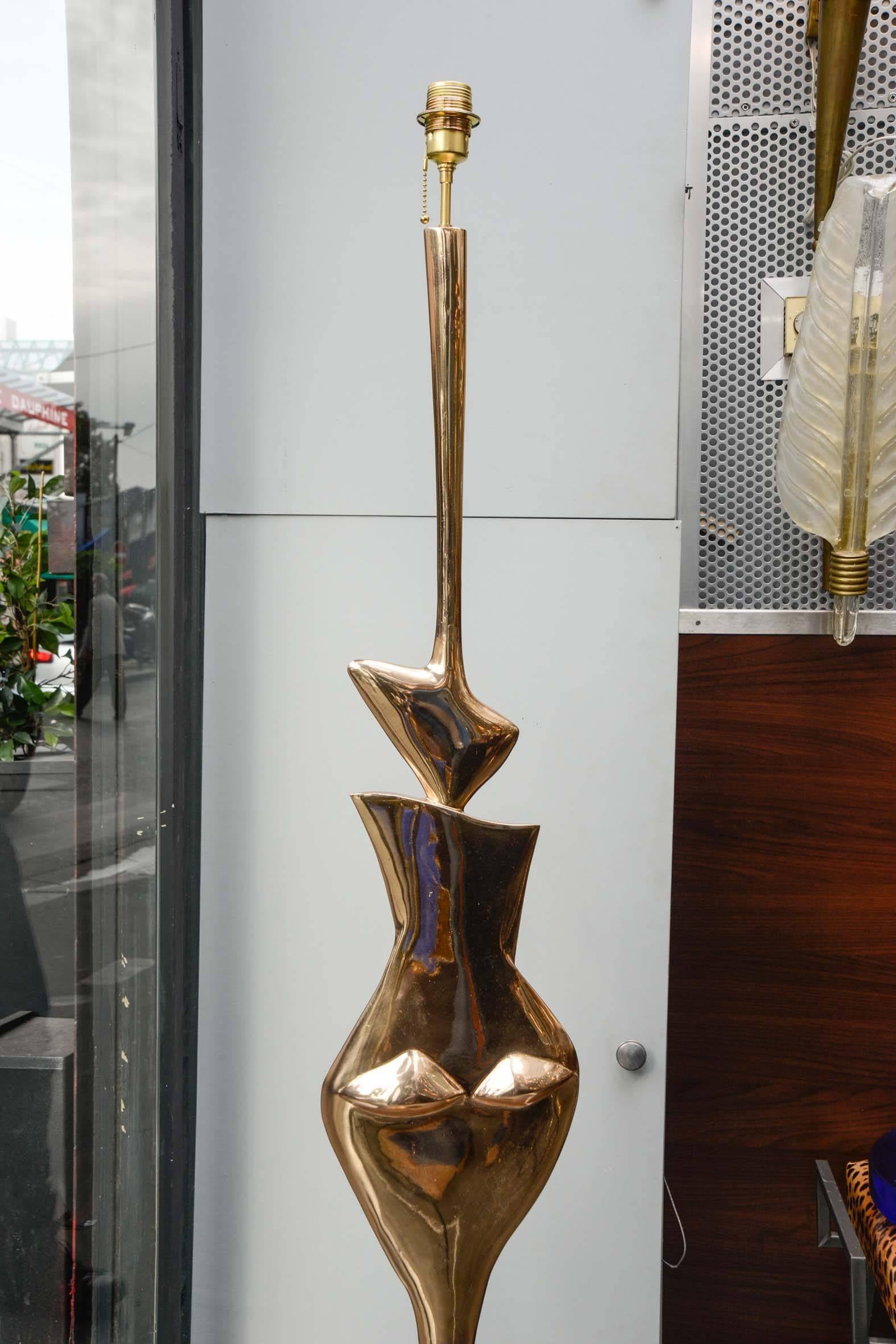 Bronze Floor Lamp by L Armanelli For Sale 1
