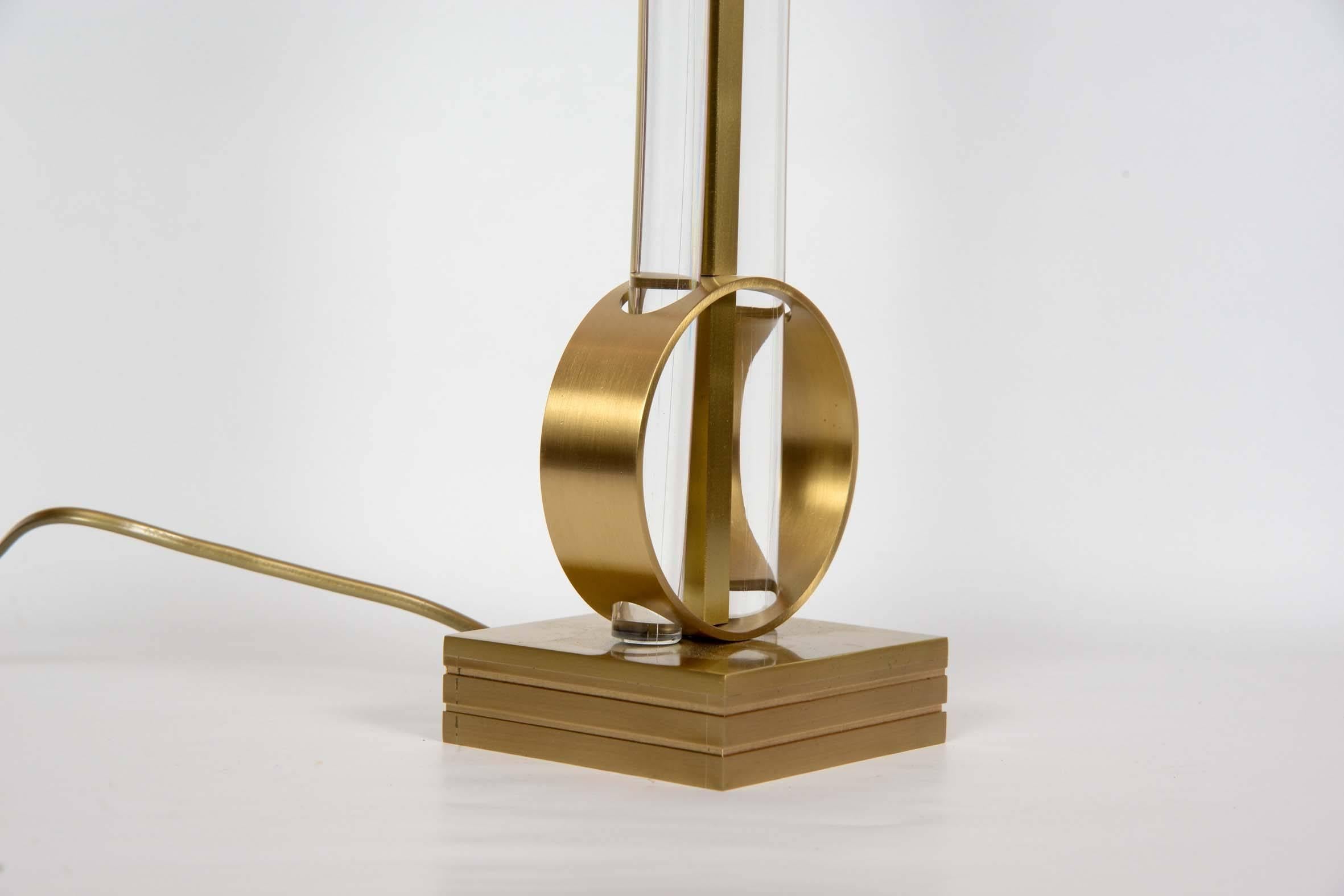 XXIe siècle et contemporain Paire de lampes en bronze et cristal en vente