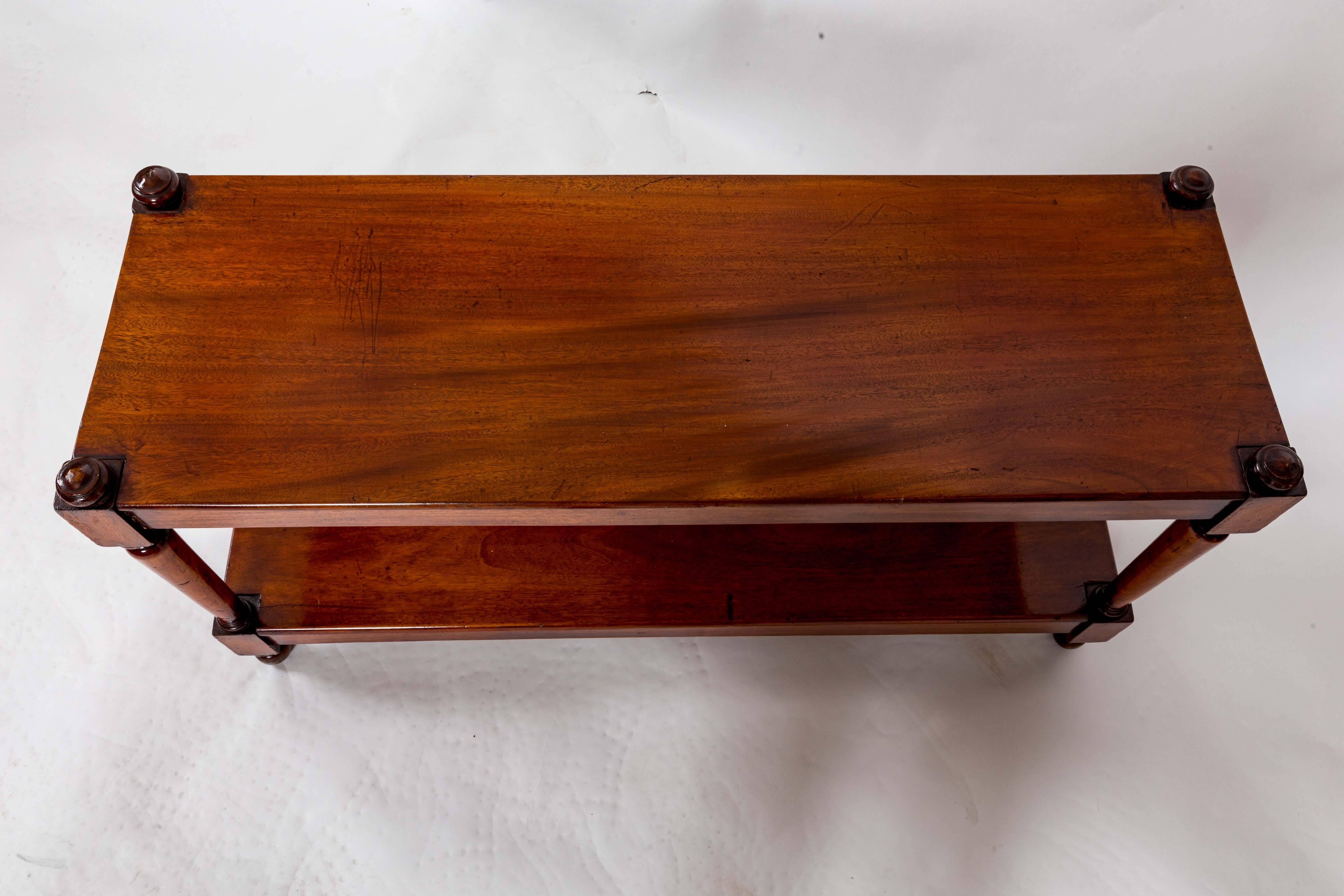 19th Century Mahogany Two-Tier Table, England, circa 1880 2