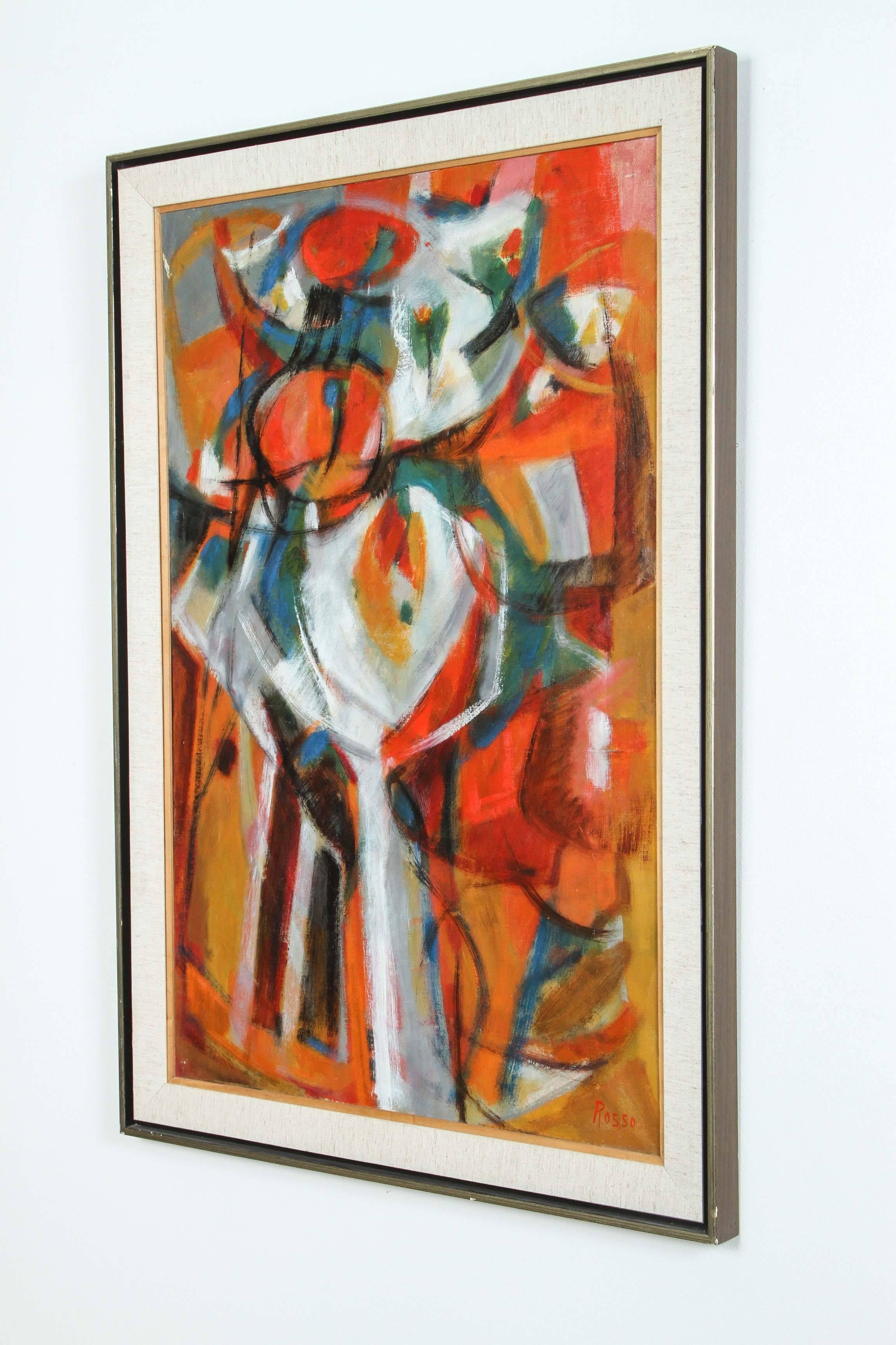 Mid-20th Century Abstract Painting by Elaine Rosso