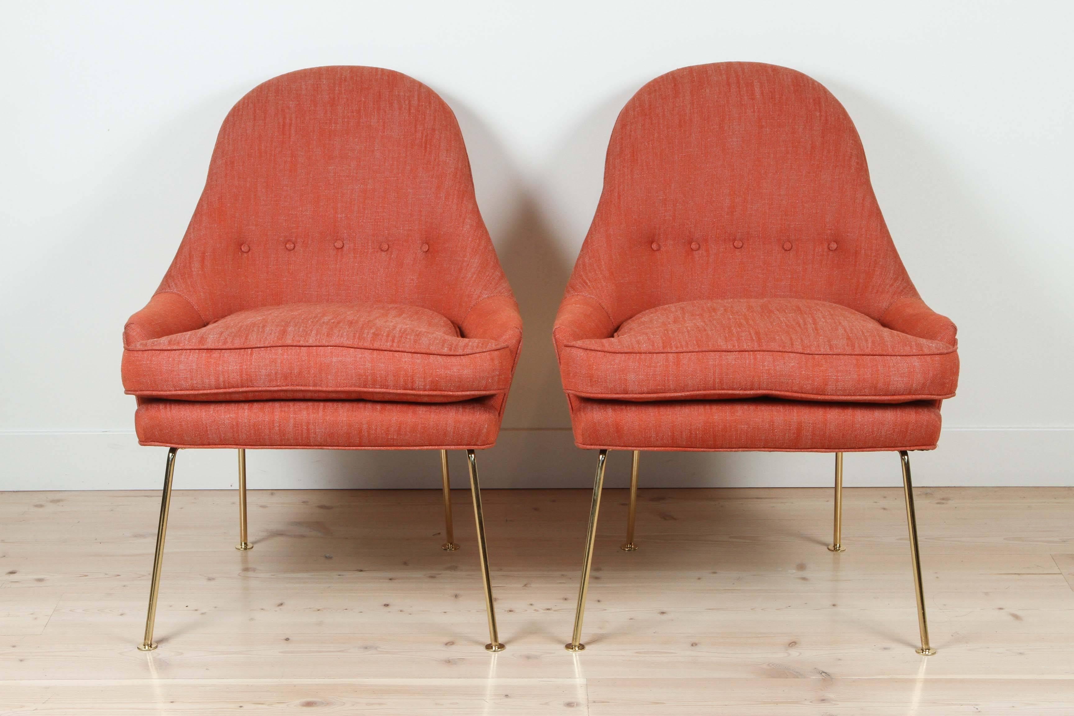 Pair of Carthay lounge chairs by Lawson-Fenning. Also available to order in various finishes with a six-eight week lead time.

As shown: $1,950 each.
To order: $1,650 + COM each.