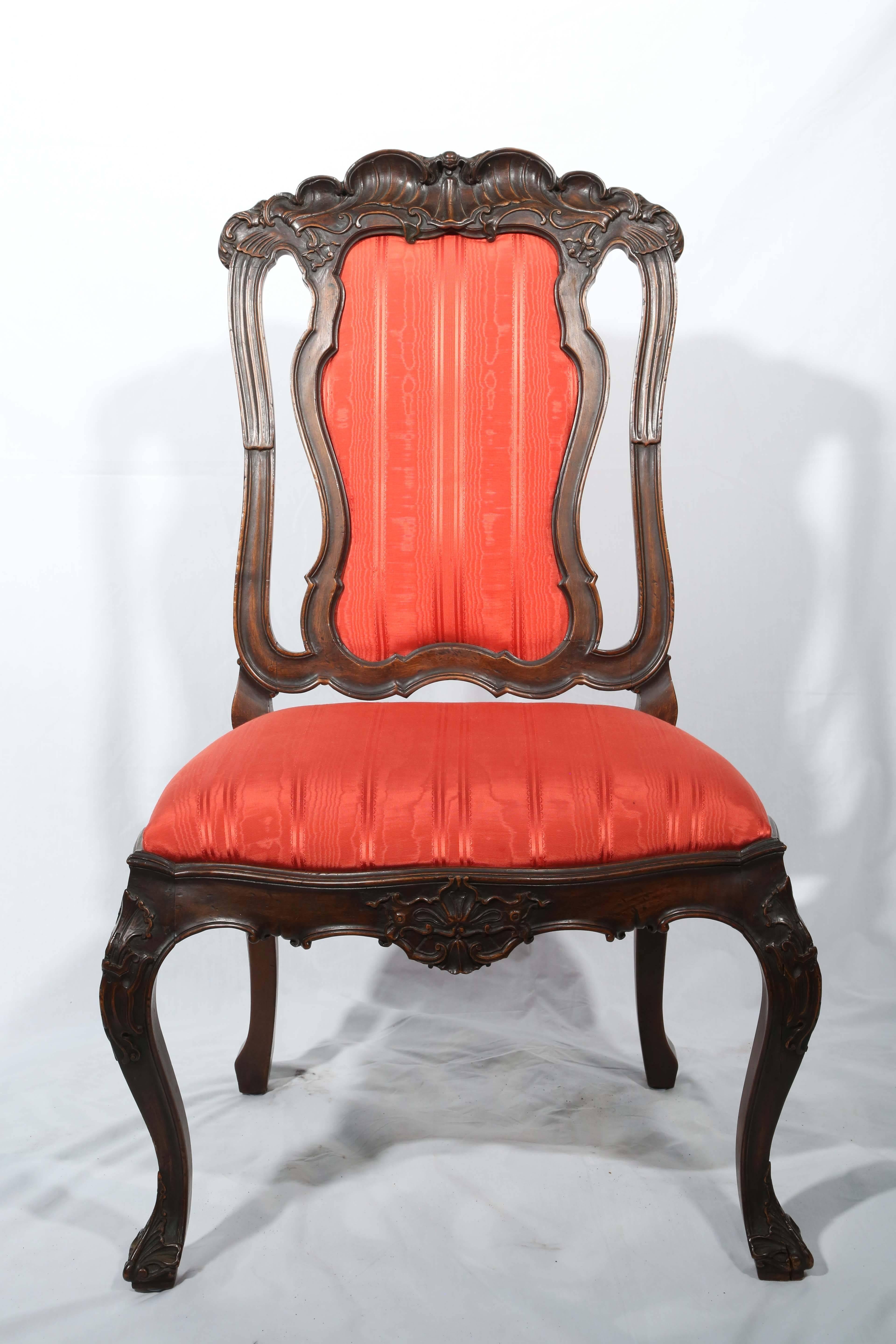 Hand-Crafted Rare and Important Set of Ten Portuguese Dining Chairs