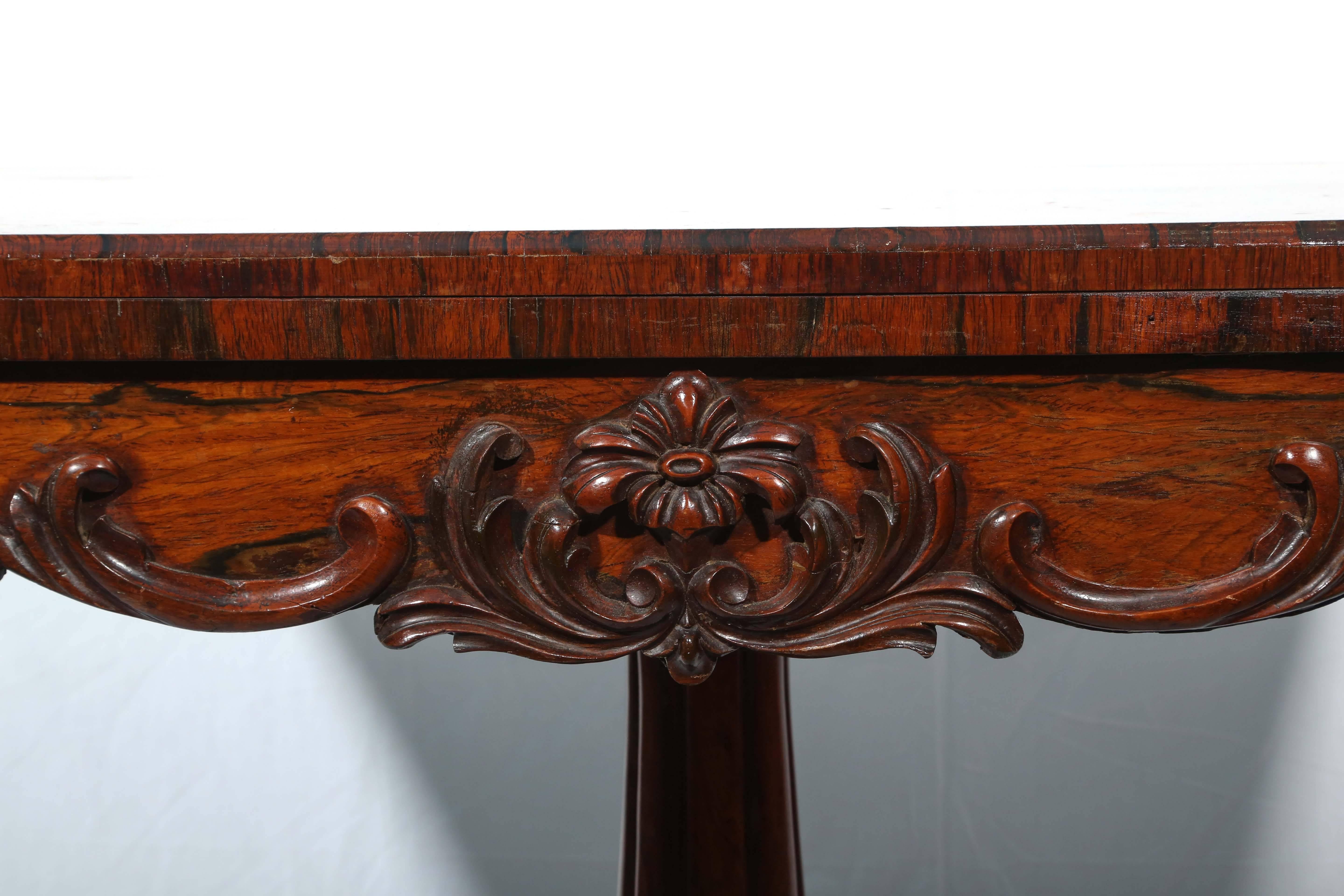 English William IV Rosewood Game Table