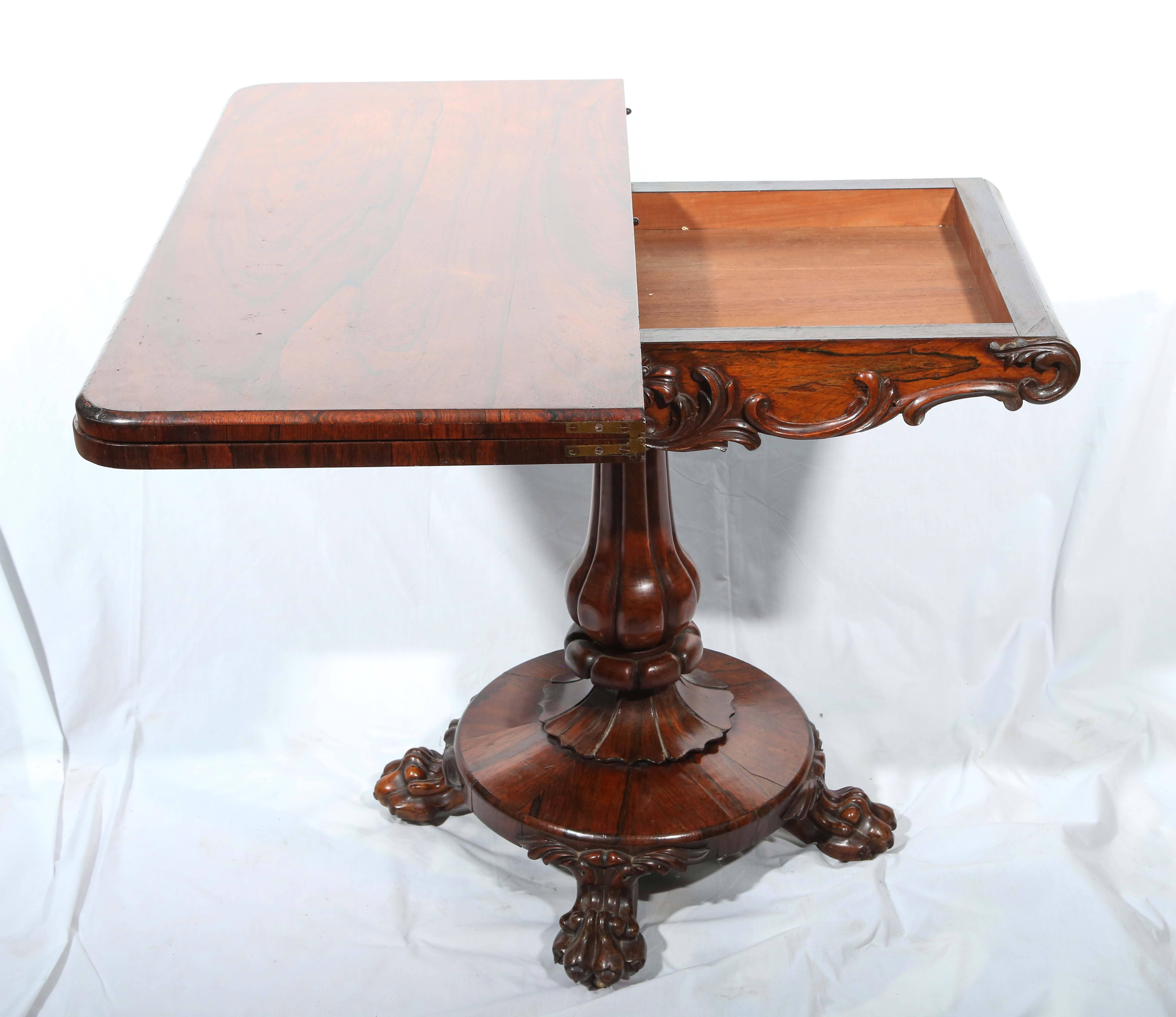 William IV Rosewood Game Table 1
