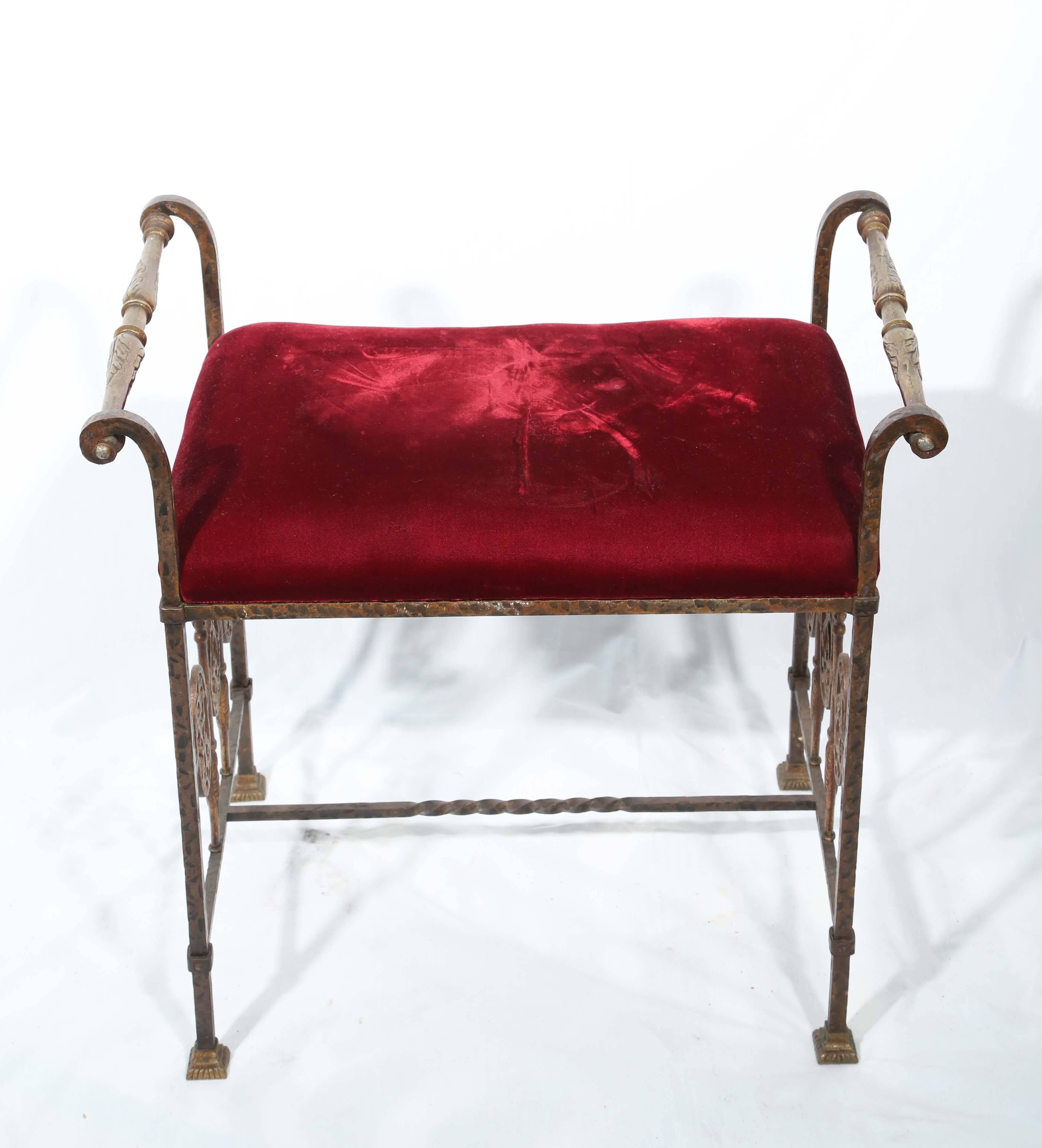 American Bronze Bench Attributed to Oscar Bach