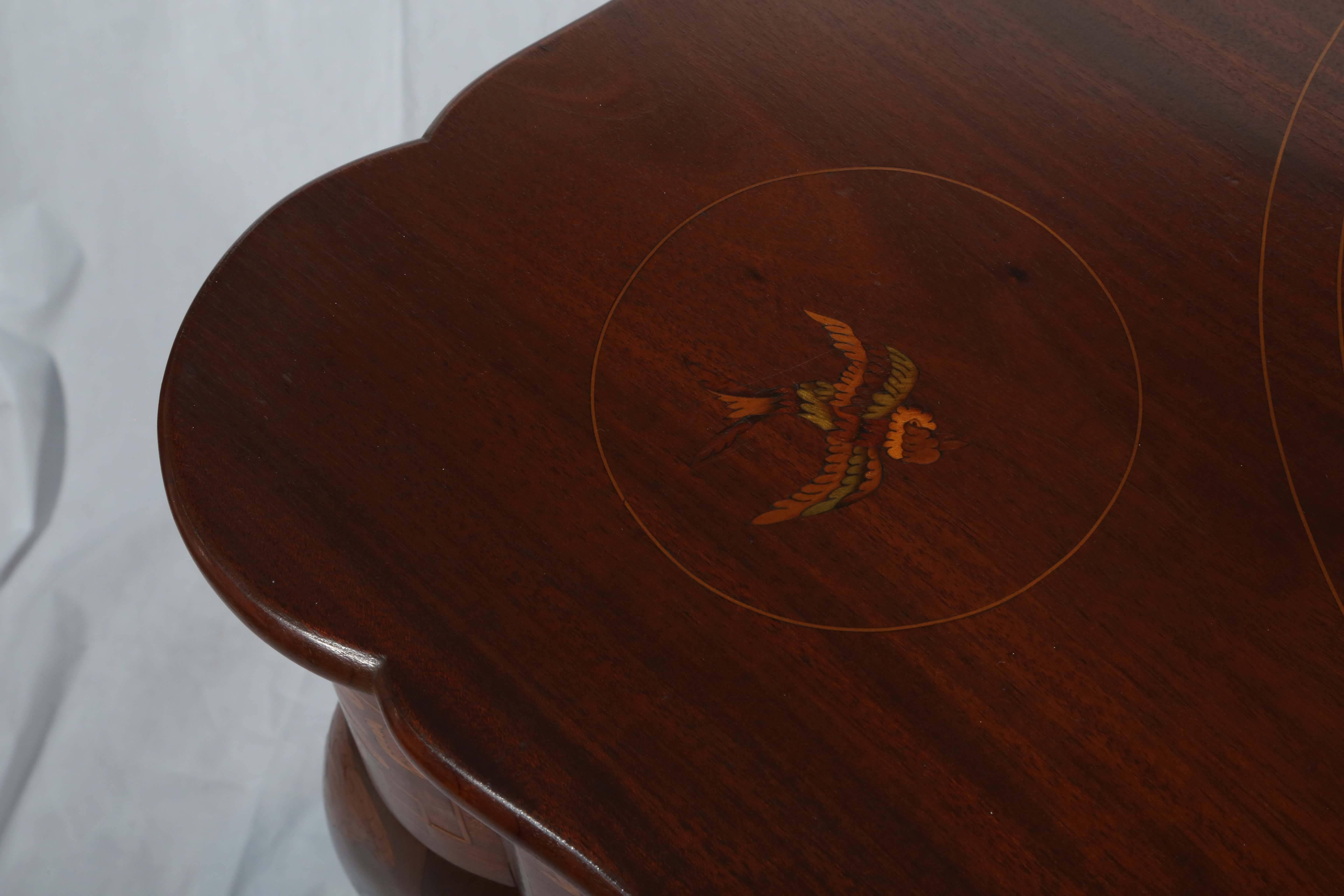 Wood Fine Dutch Marquetry Game Table