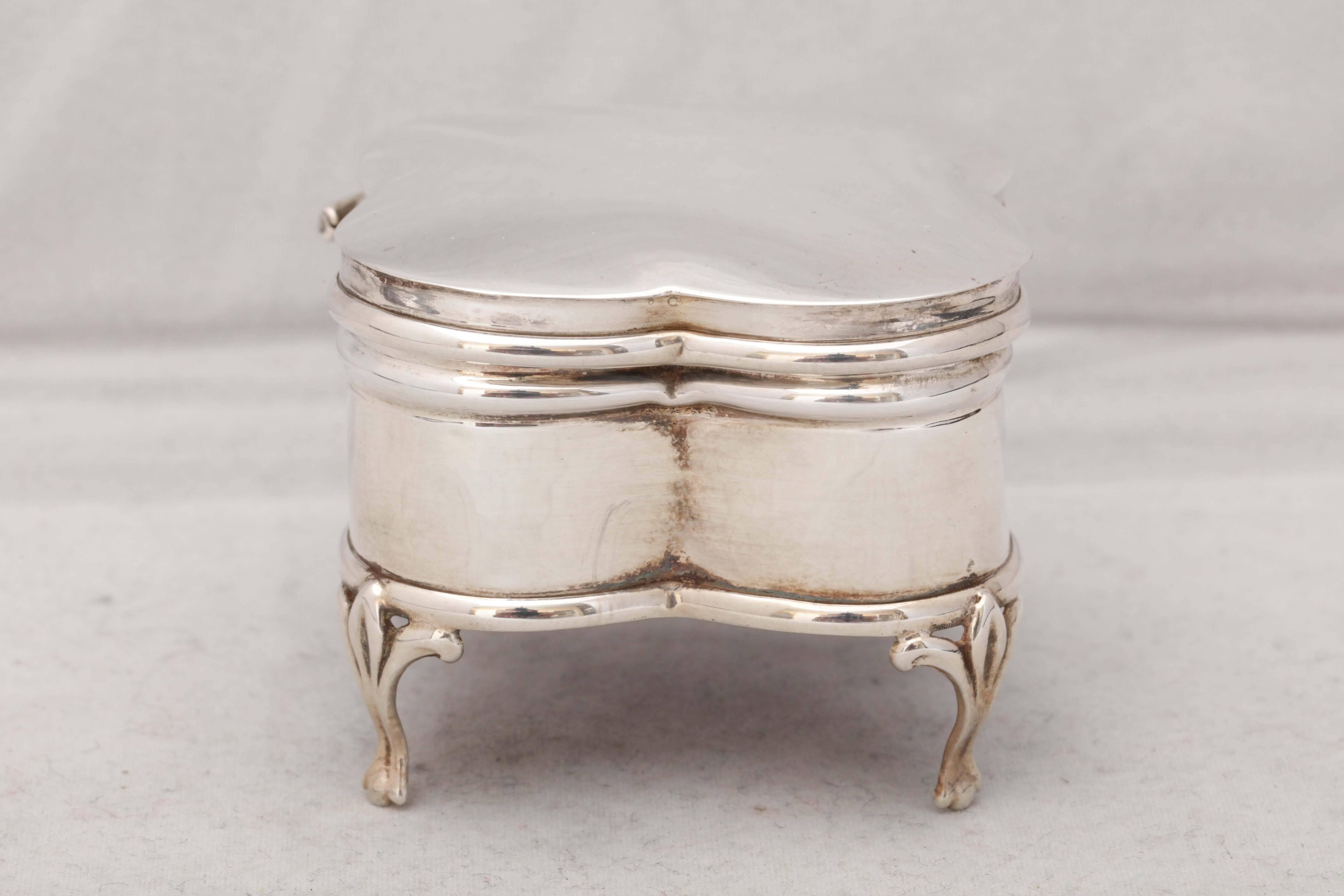 English Edwardian Sterling Silver Footed Jewelry/