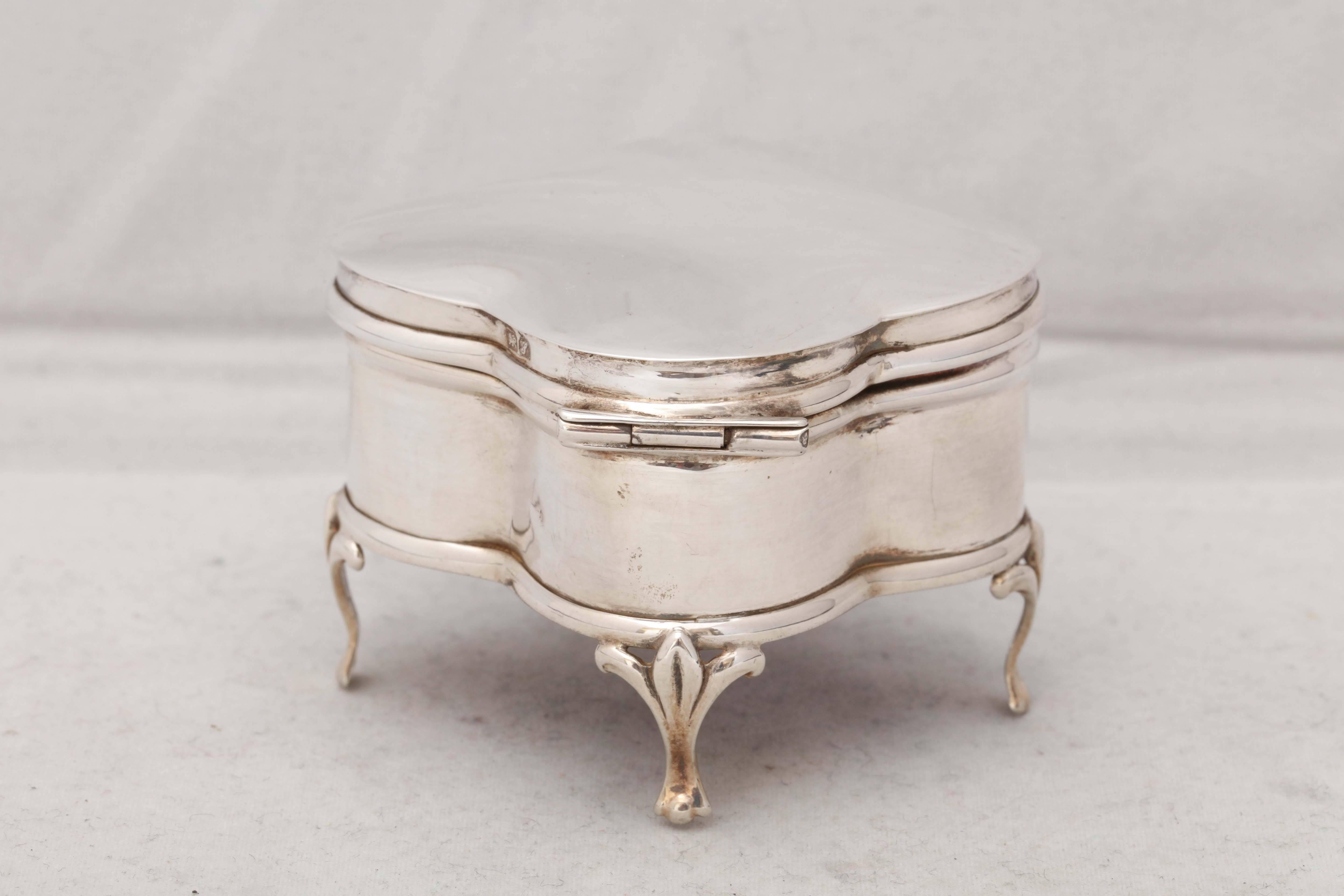Edwardian Sterling Silver Footed Jewelry/