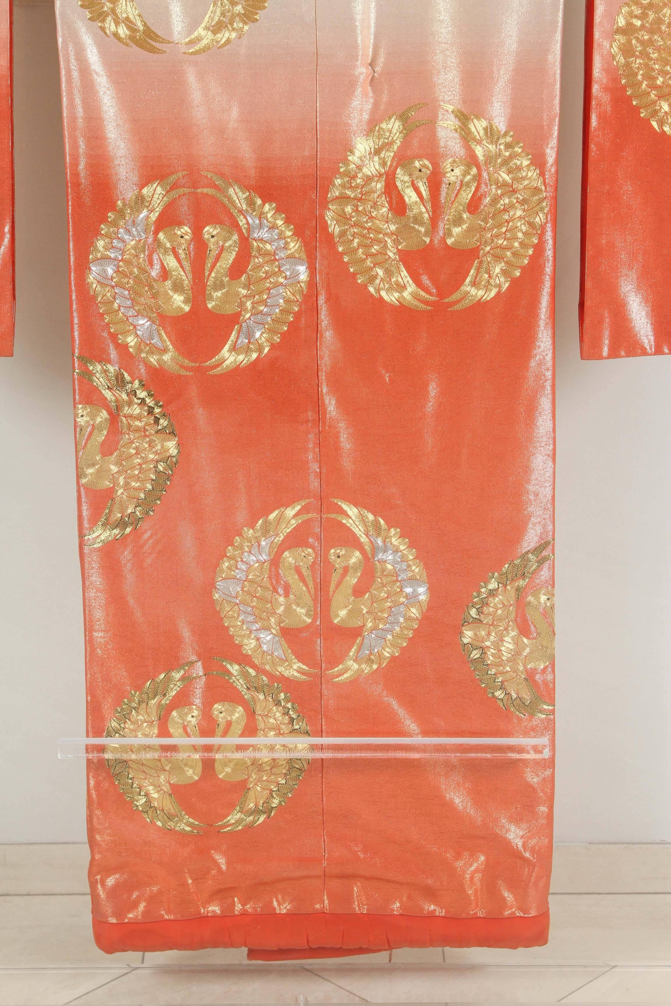 20th Century Japanese Ceremonial Kimono Framed in a Lucite Box