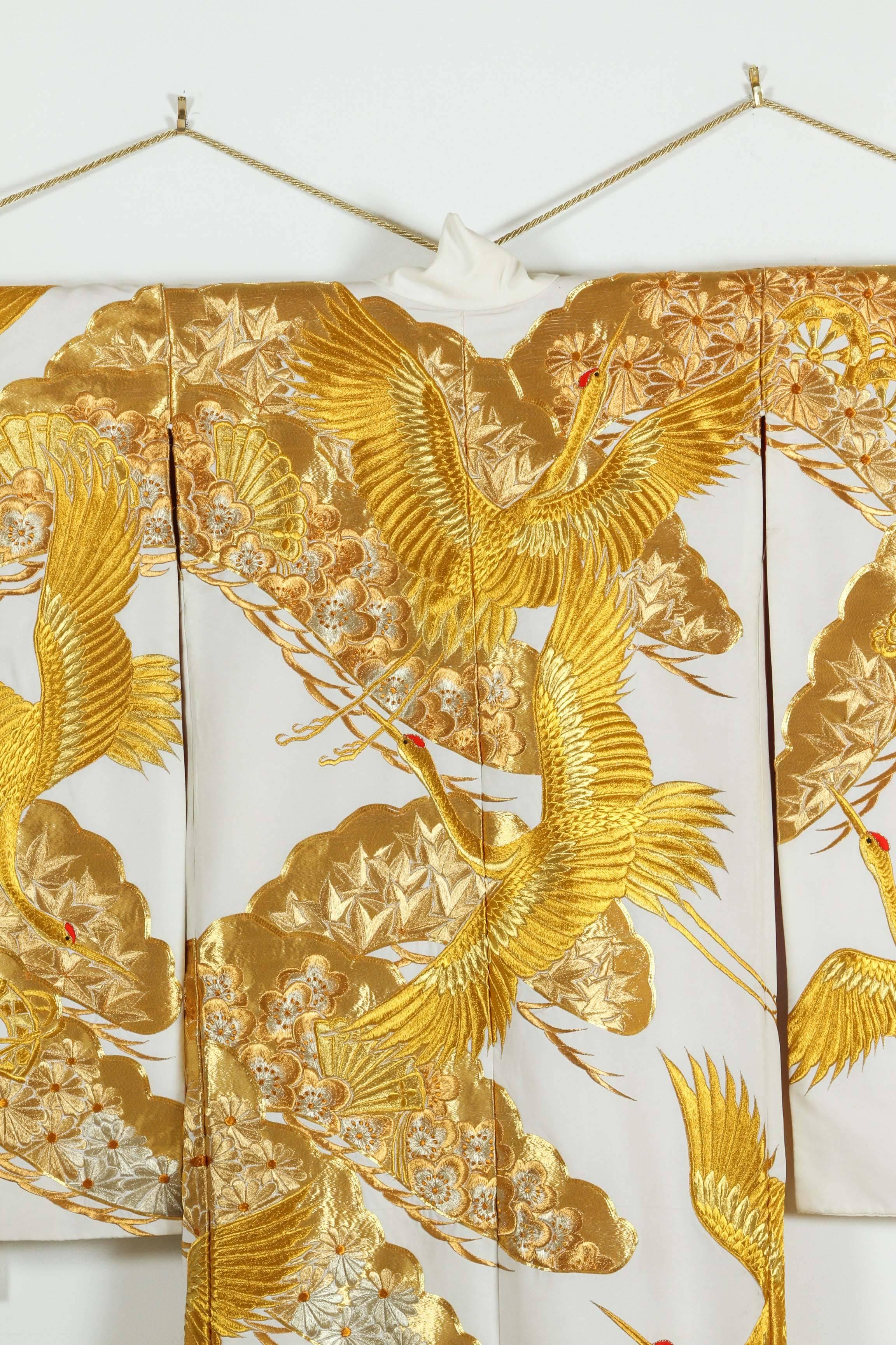 white gold kimono