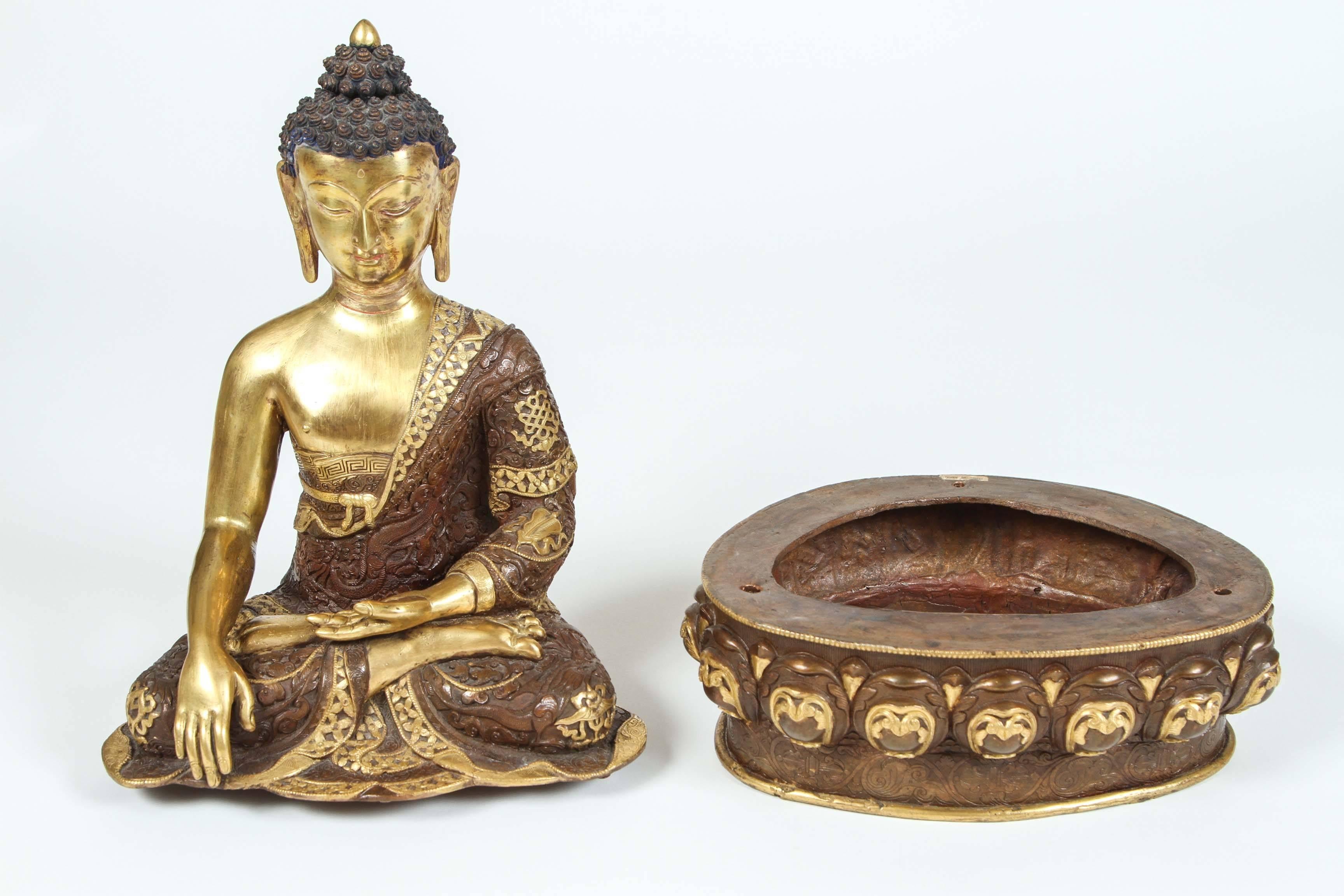 Tibetan Brass Buddha Statue