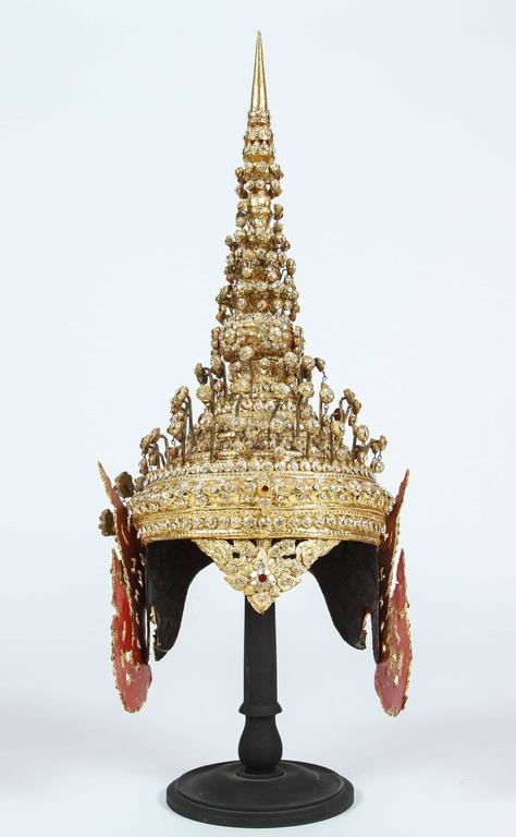 Gilt Ceremonial Thai Headdress at 1stDibs