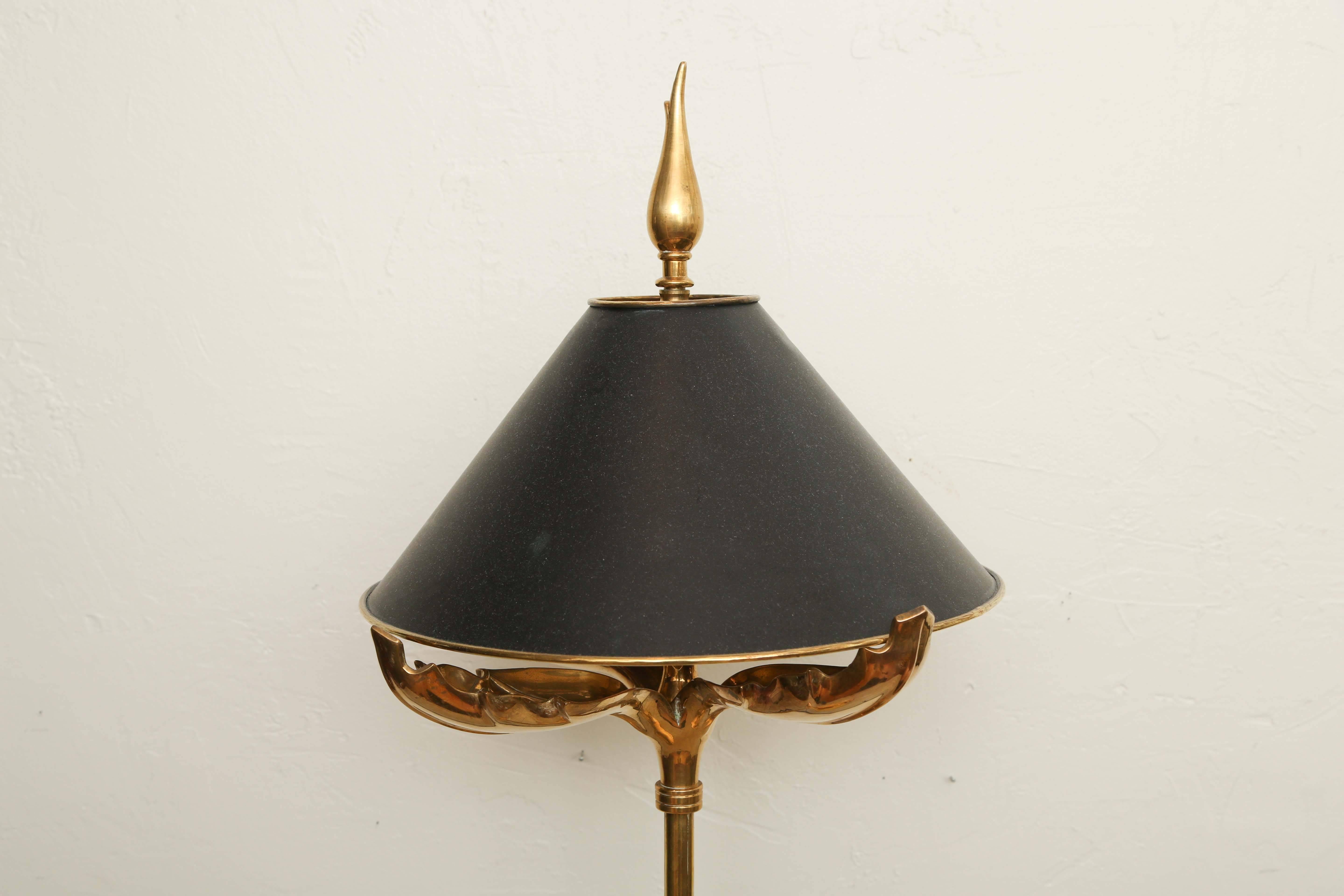 Powder-Coated Vintage Chapman Brass Table Lamp