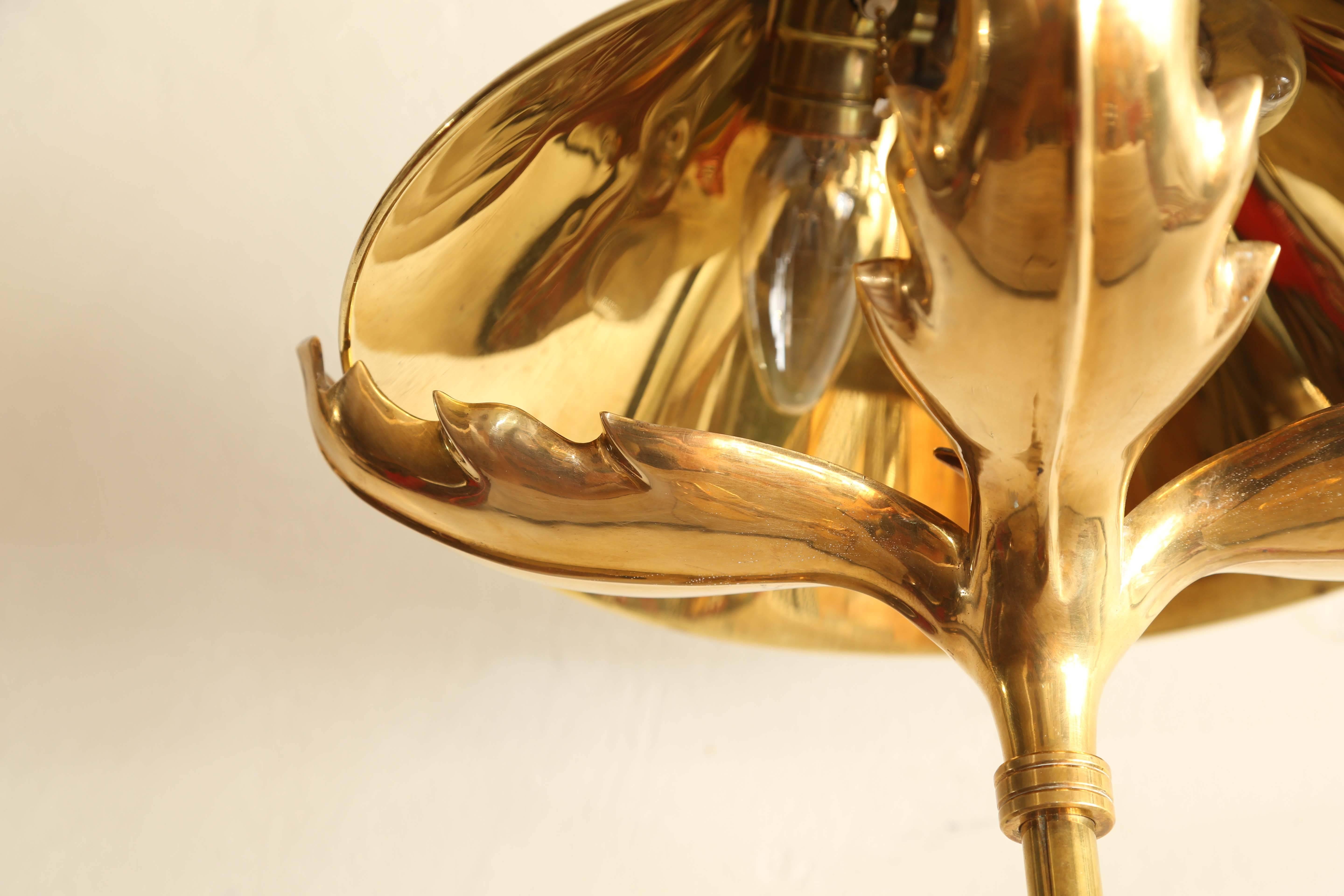 20th Century Vintage Chapman Brass Table Lamp