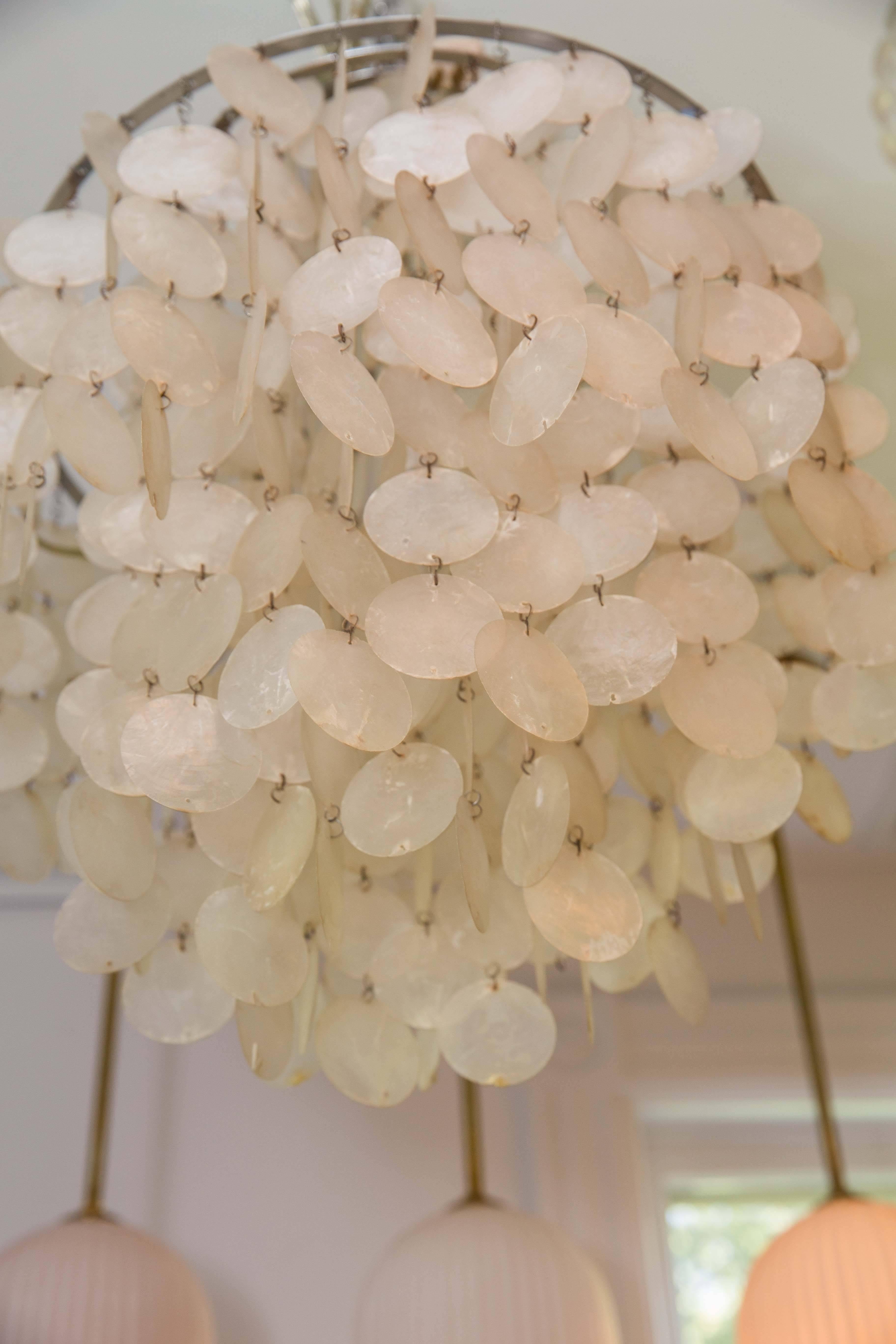 shell chandeliers