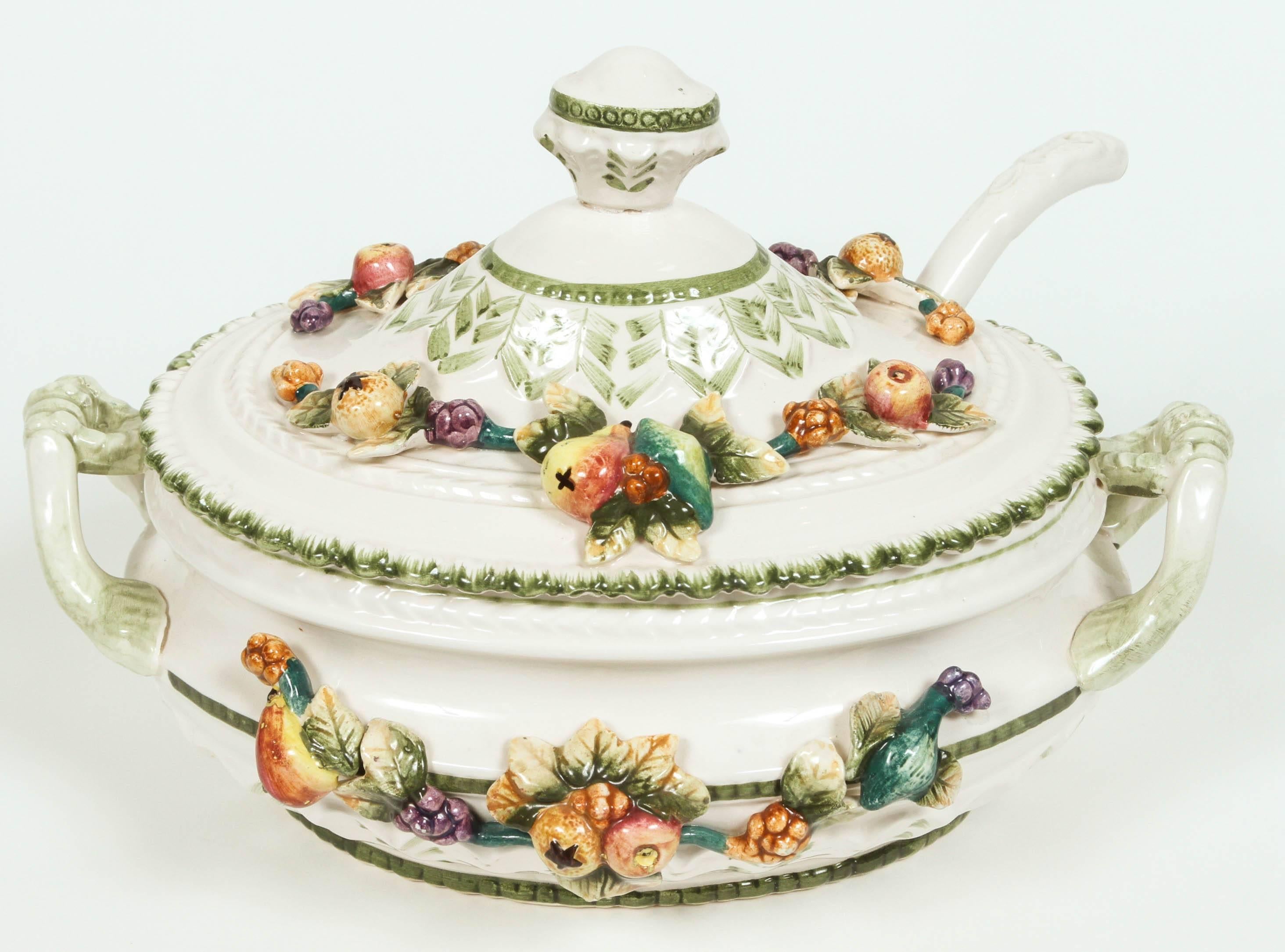 Italian Tureen with Ladle and Tray 1