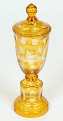 Vintage Bohemian Glass Jar from 1800s