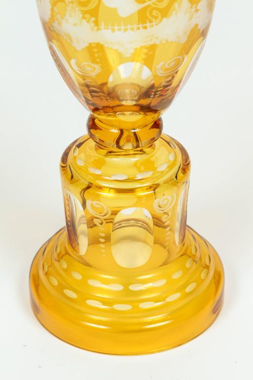Vintage Bohemian Glass Jar from 1800s at 1stDibs