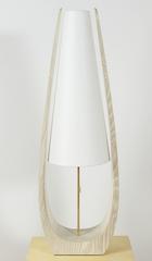 Wishbone Table Lamp in Gray Ceruse Oak