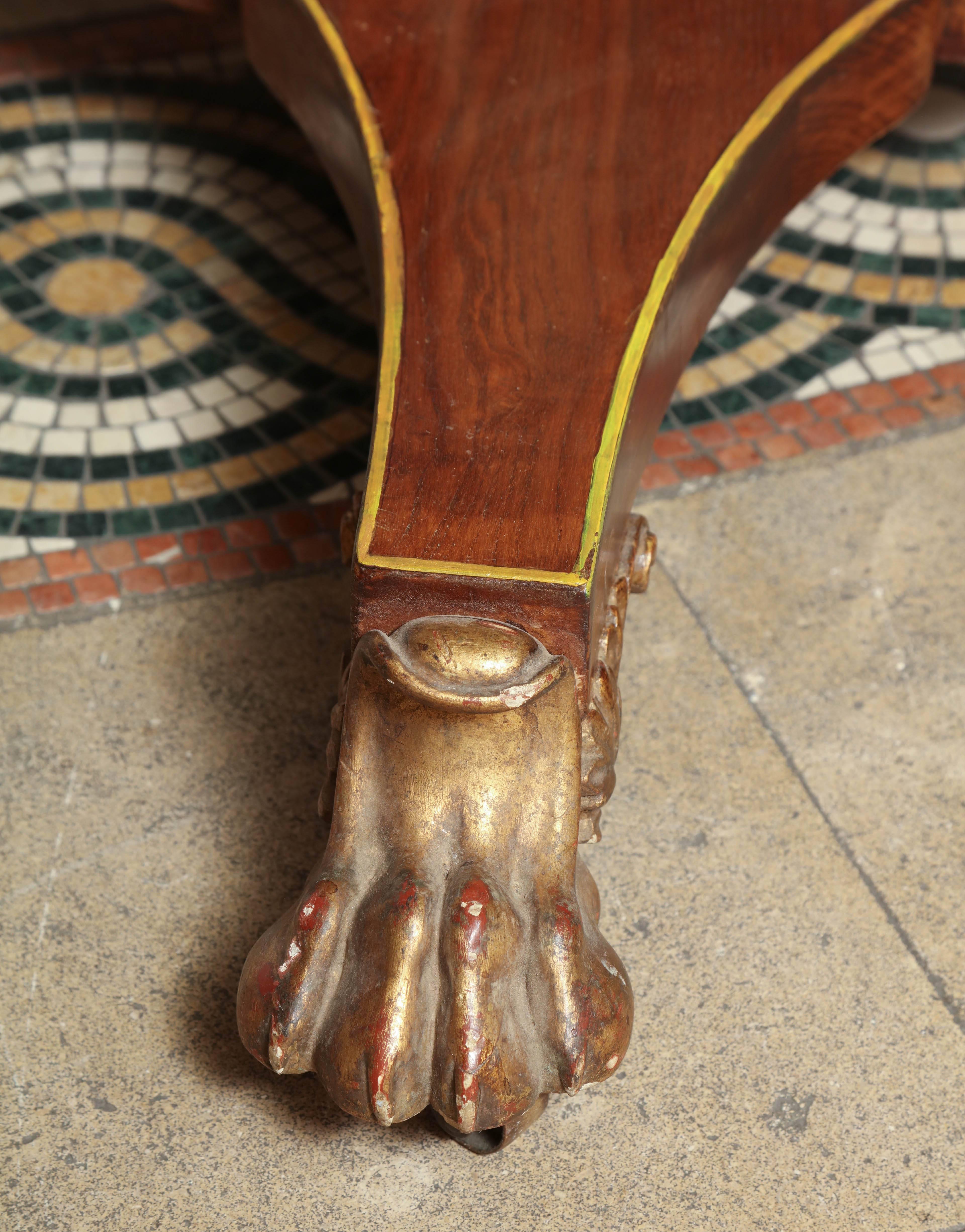 19th Century Charles X Scagliola Center Table