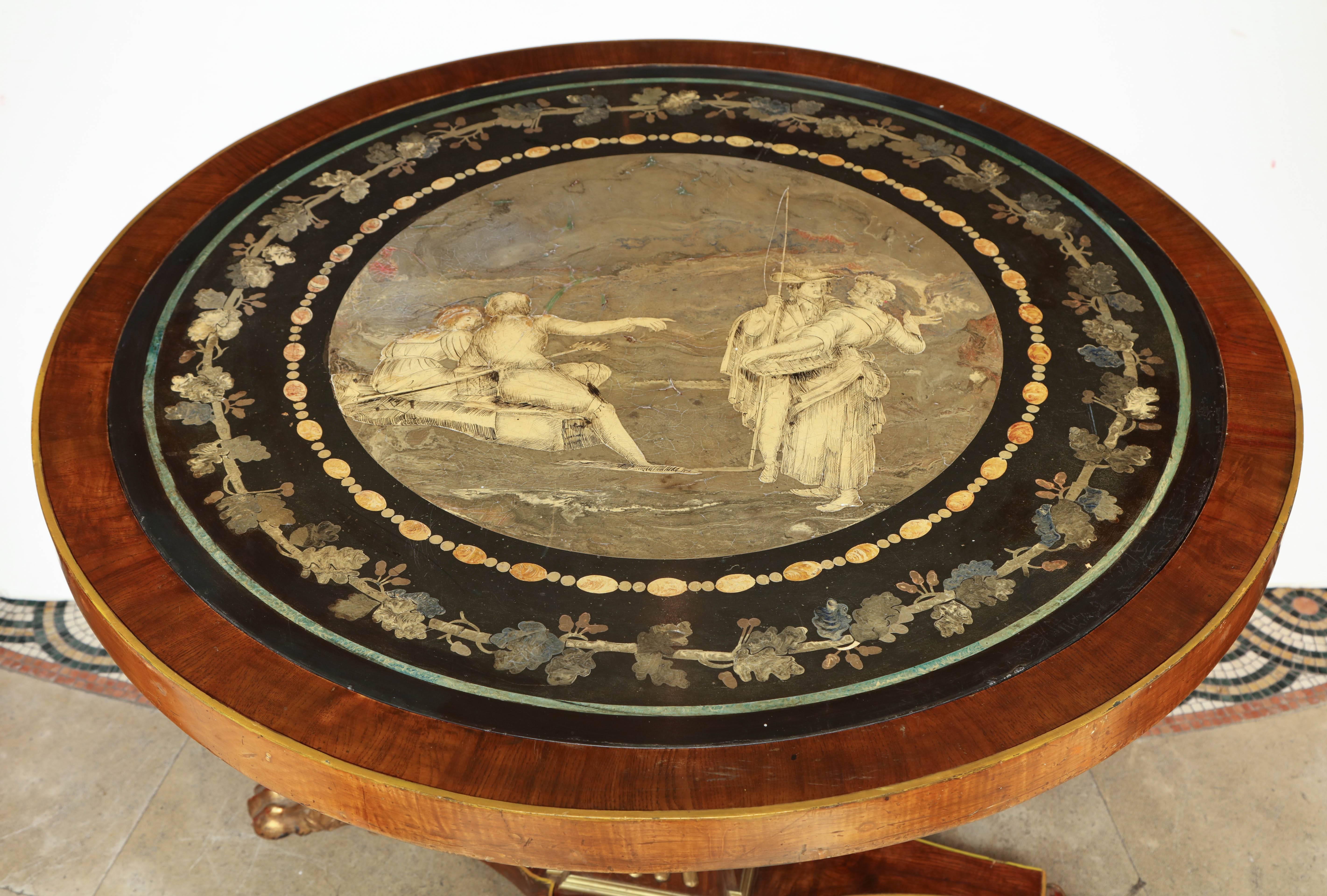 Charles X Scagliola Center Table 4