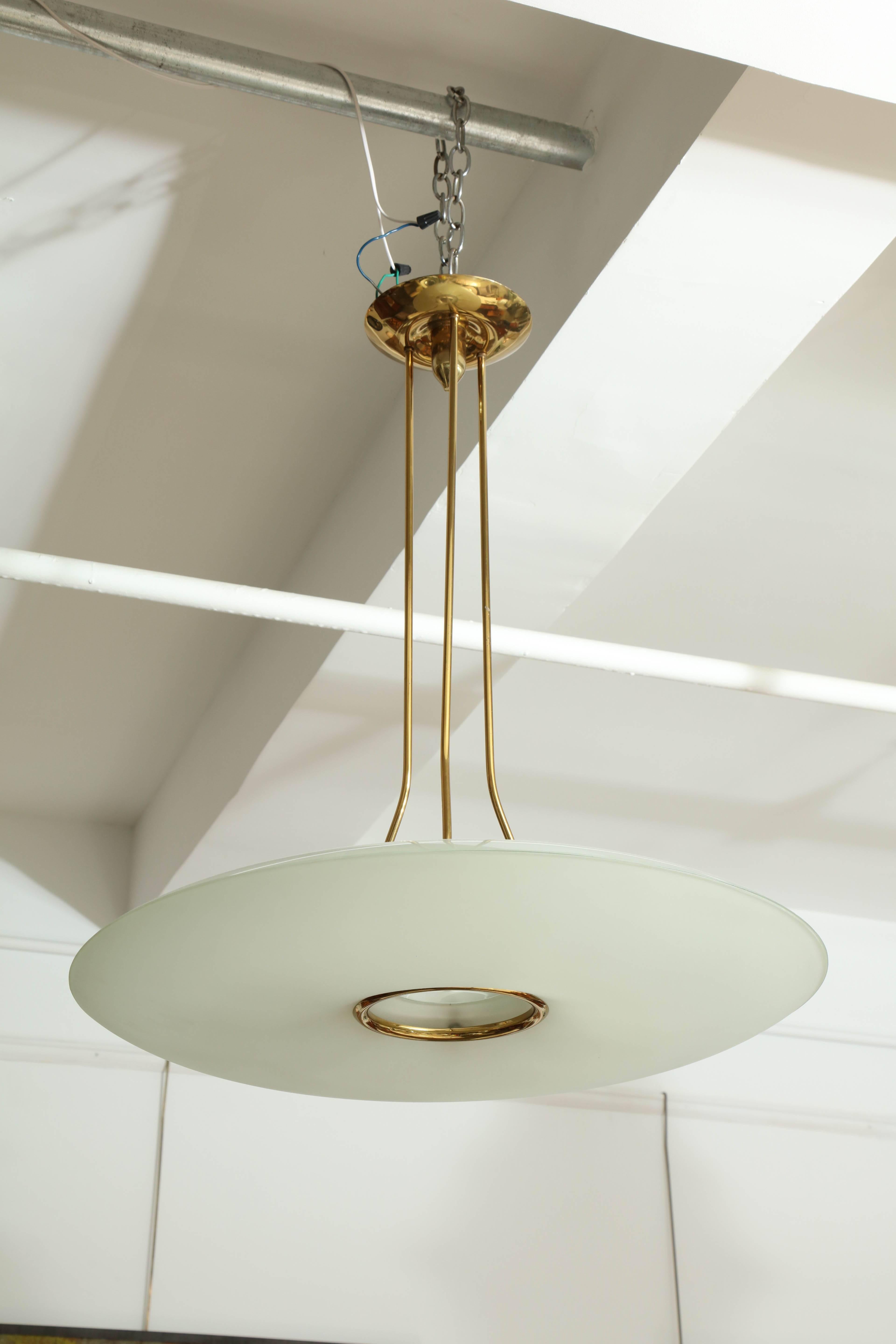 Mid-20th Century Fontana Arte chandelier made in Italy 1955 For Sale