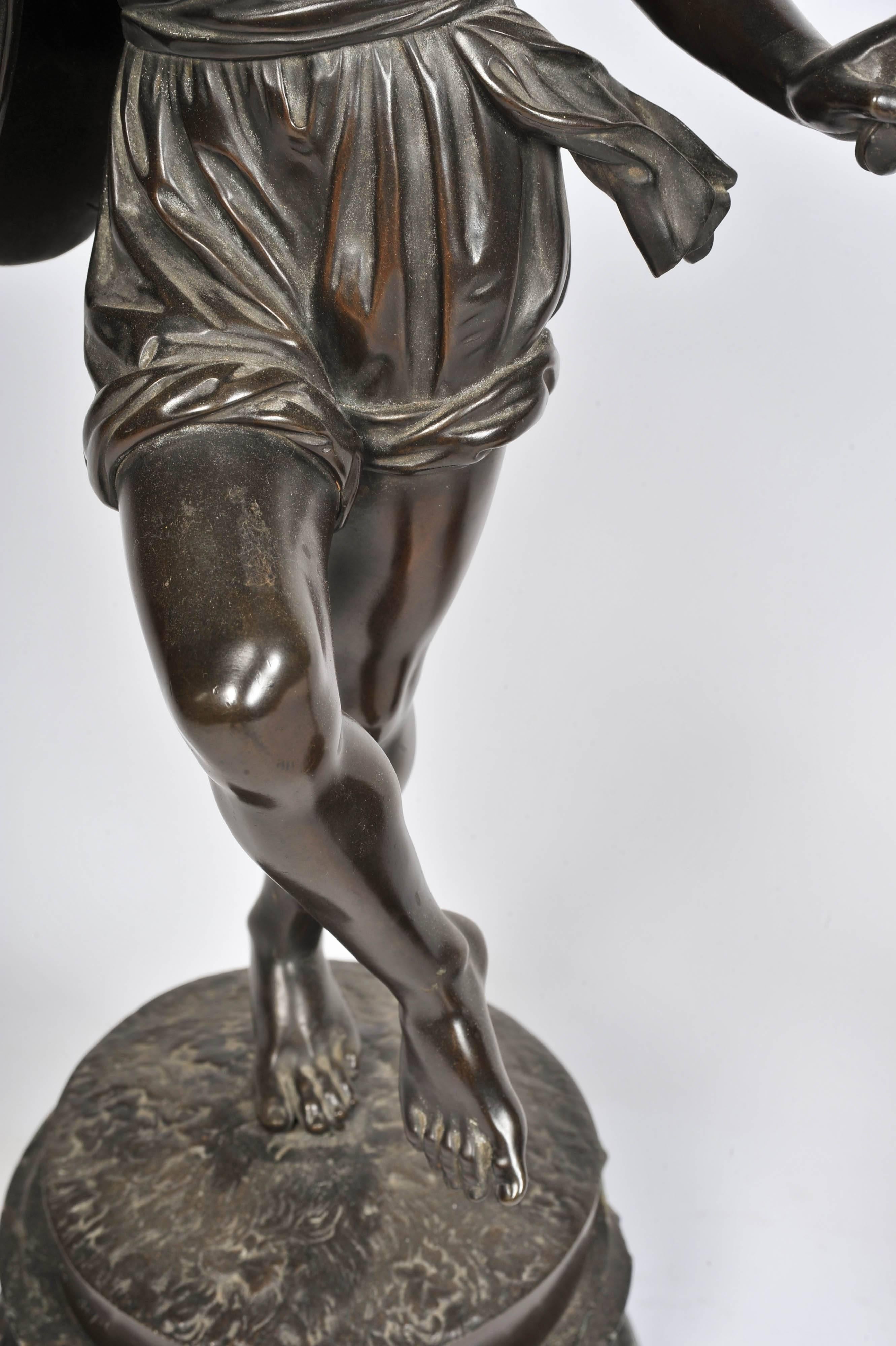 Cast Pair of Bronze 19th Century Neapolitan Dancers For Sale