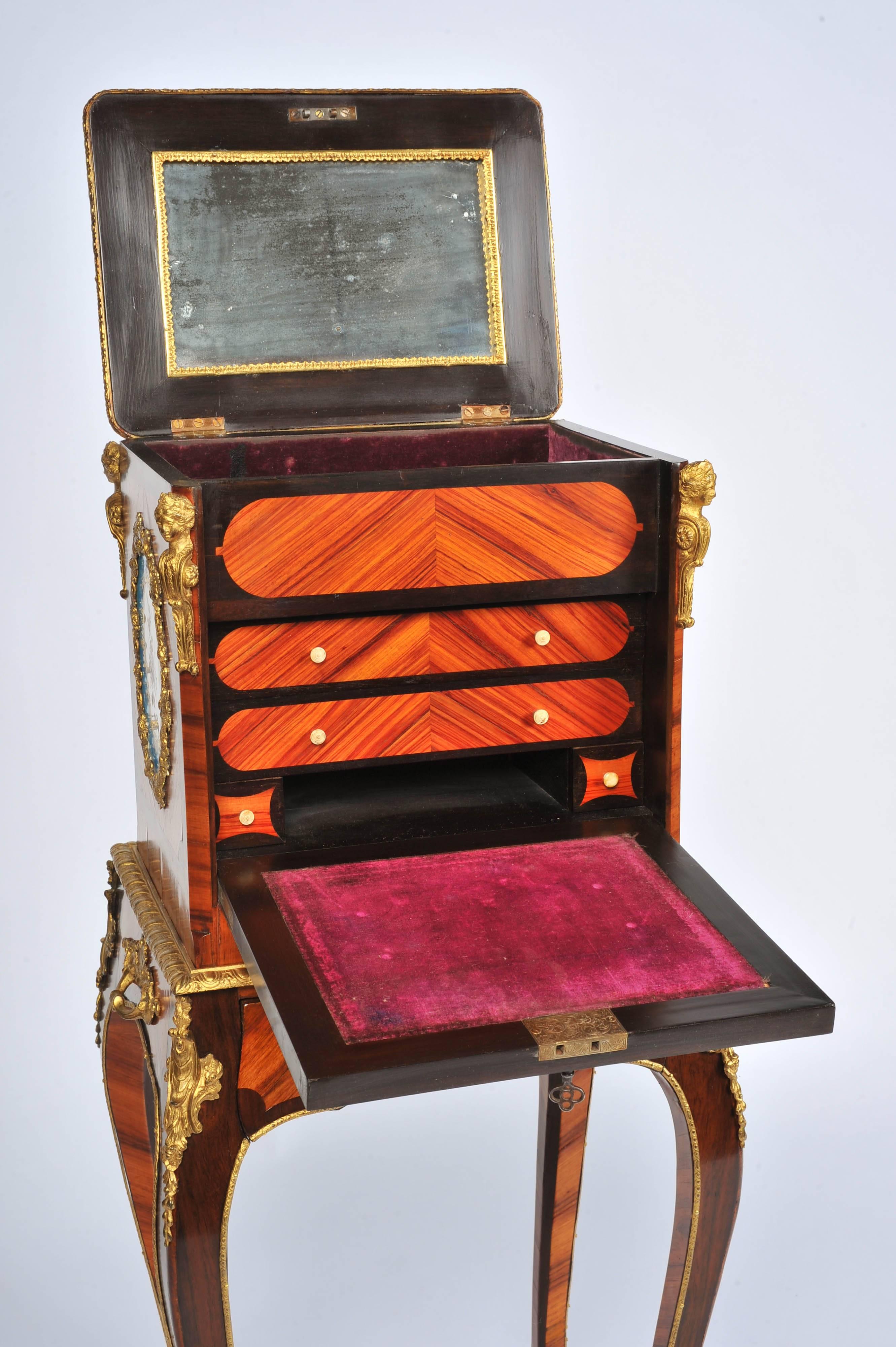 Hand-Painted French 'Sevres' Mounted Jewel Box