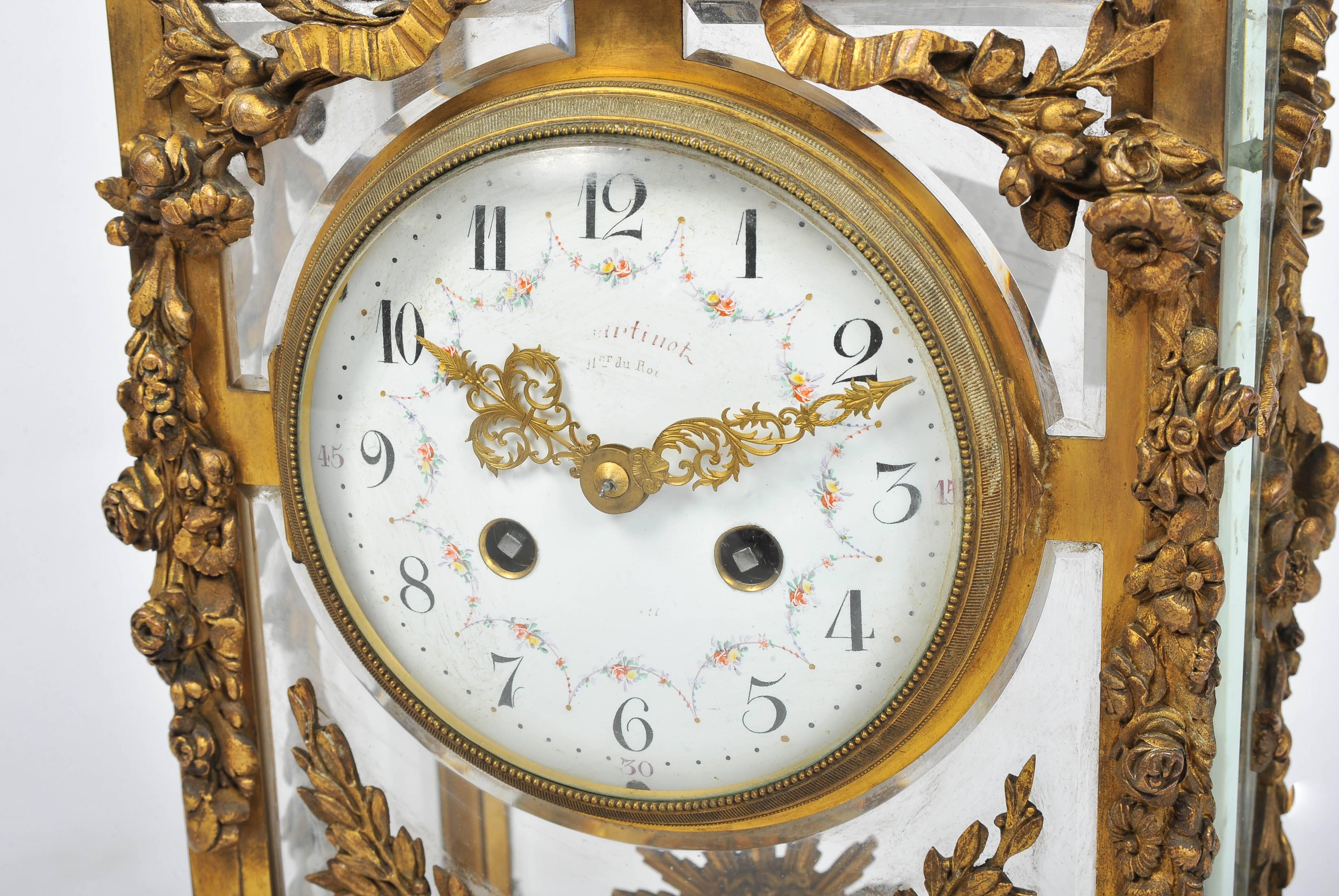 Ormolu 19th Century Louis XVI style,  Mantel Clock 17