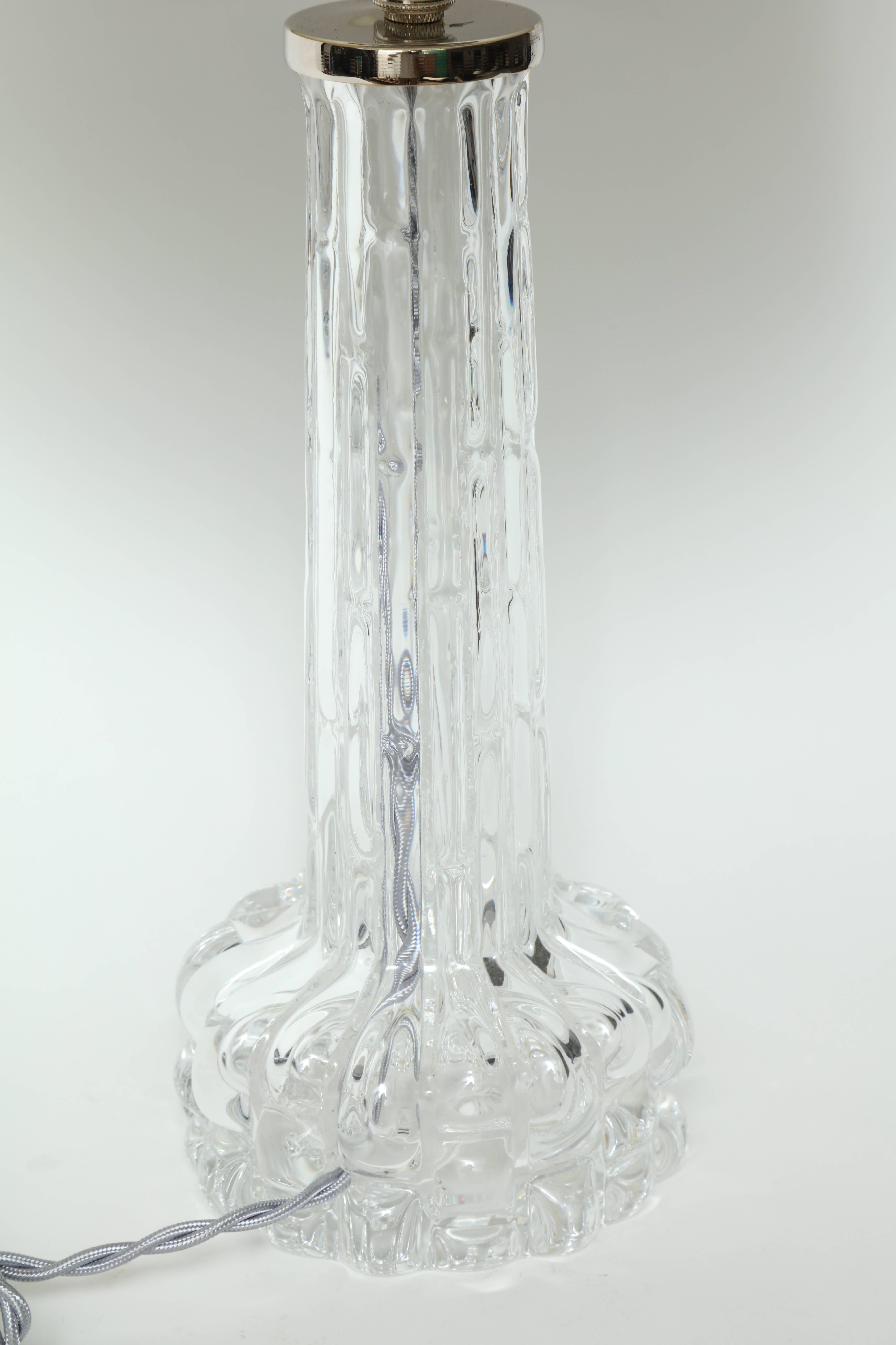 Scandinavian Modern Carl Fagerlund for Orrefors Crystal Table Lamps