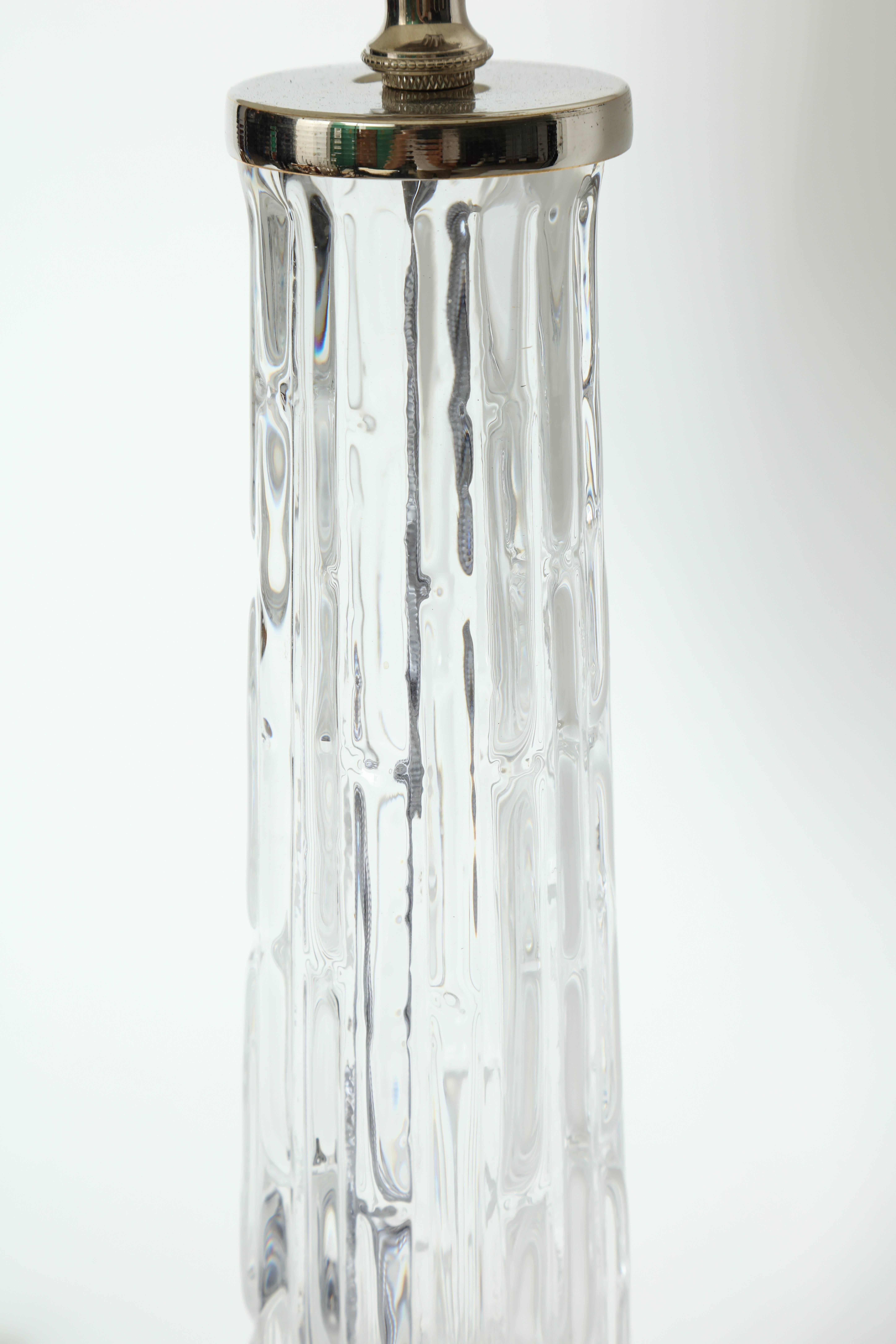 Polished Carl Fagerlund for Orrefors Crystal Table Lamps