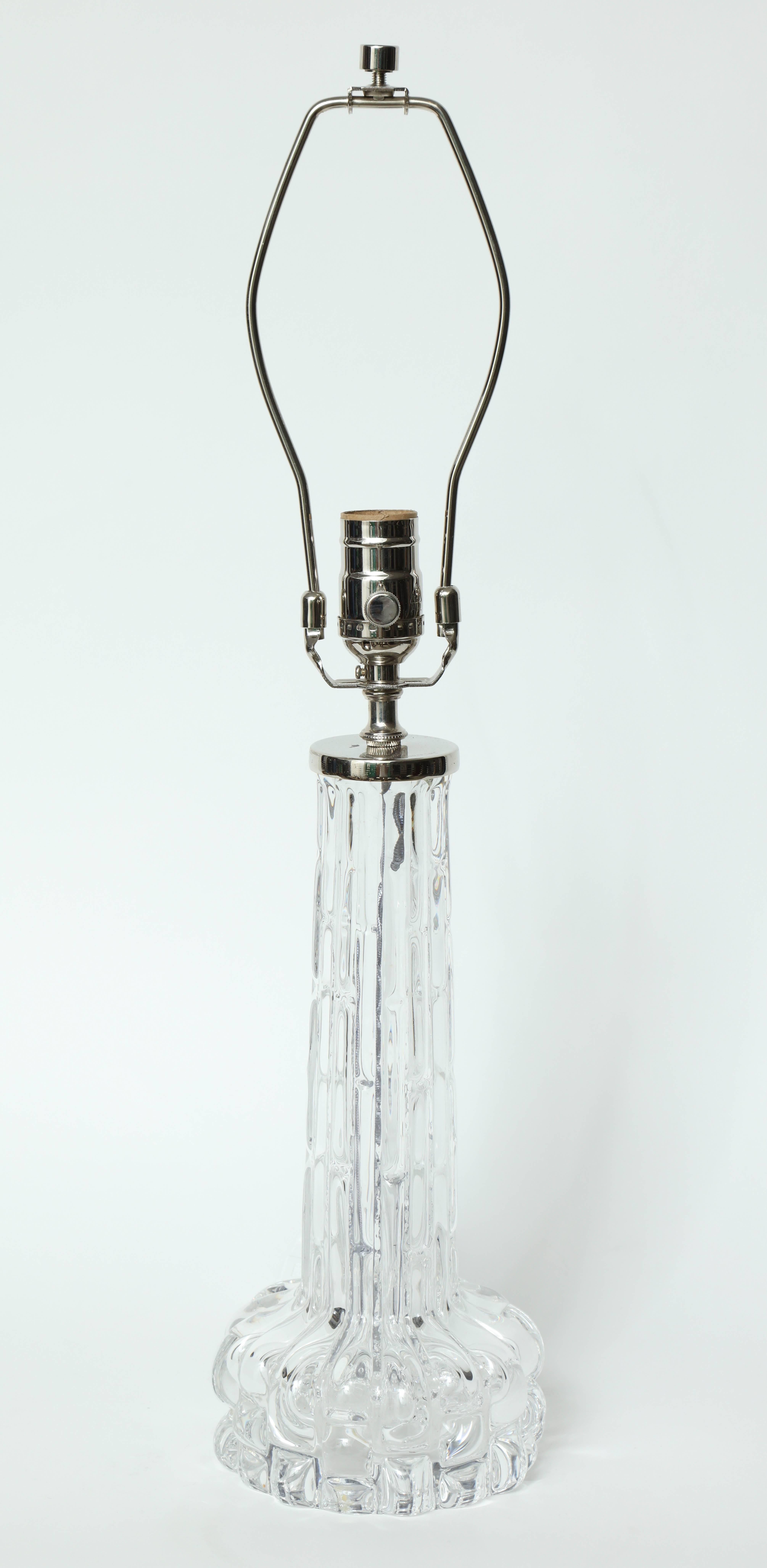 20th Century Carl Fagerlund for Orrefors Crystal Table Lamps