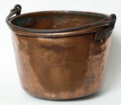 19th Century Copper Cauldron/Log Holder