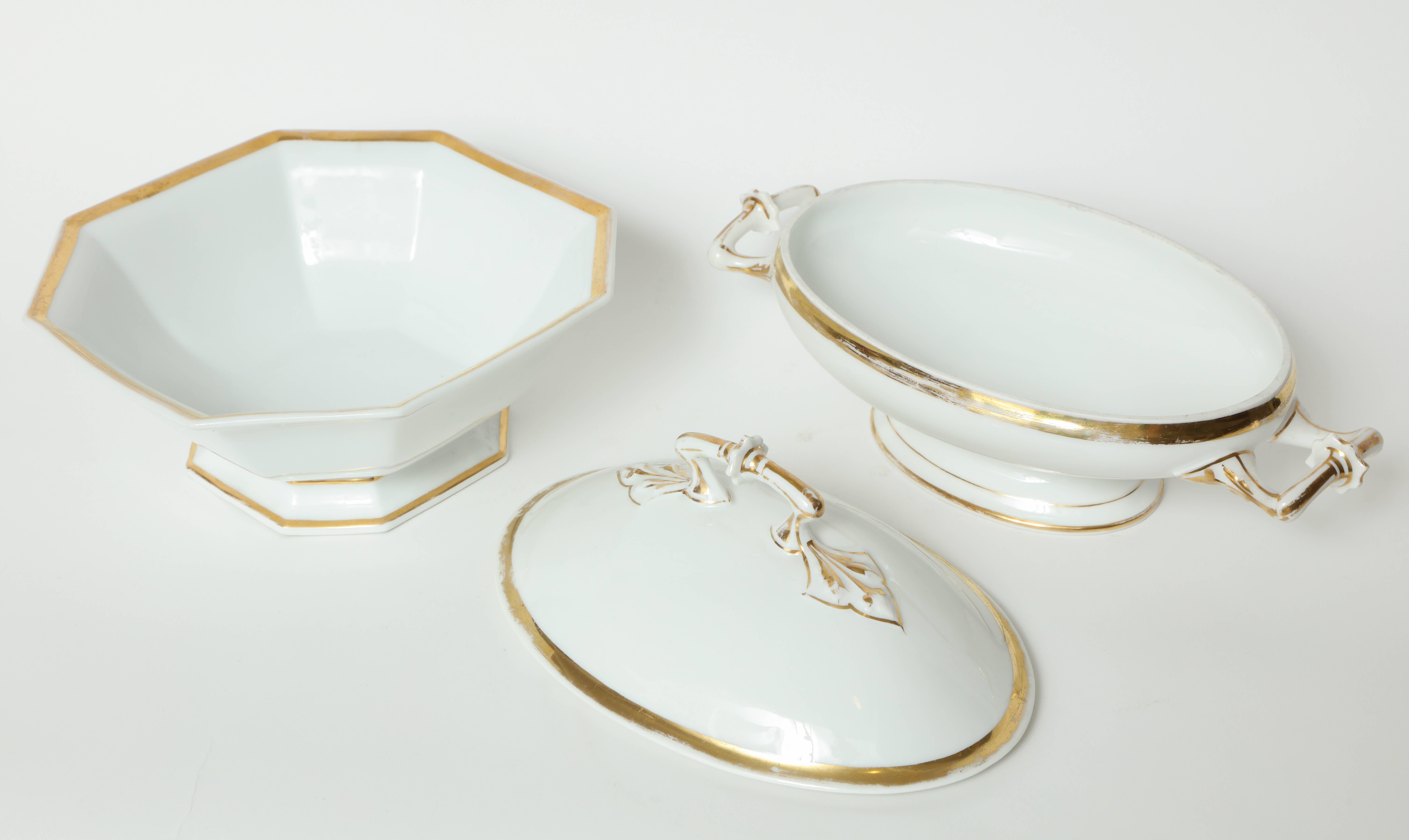 Art Deco Pair of French Porcelain Serving Dishes
