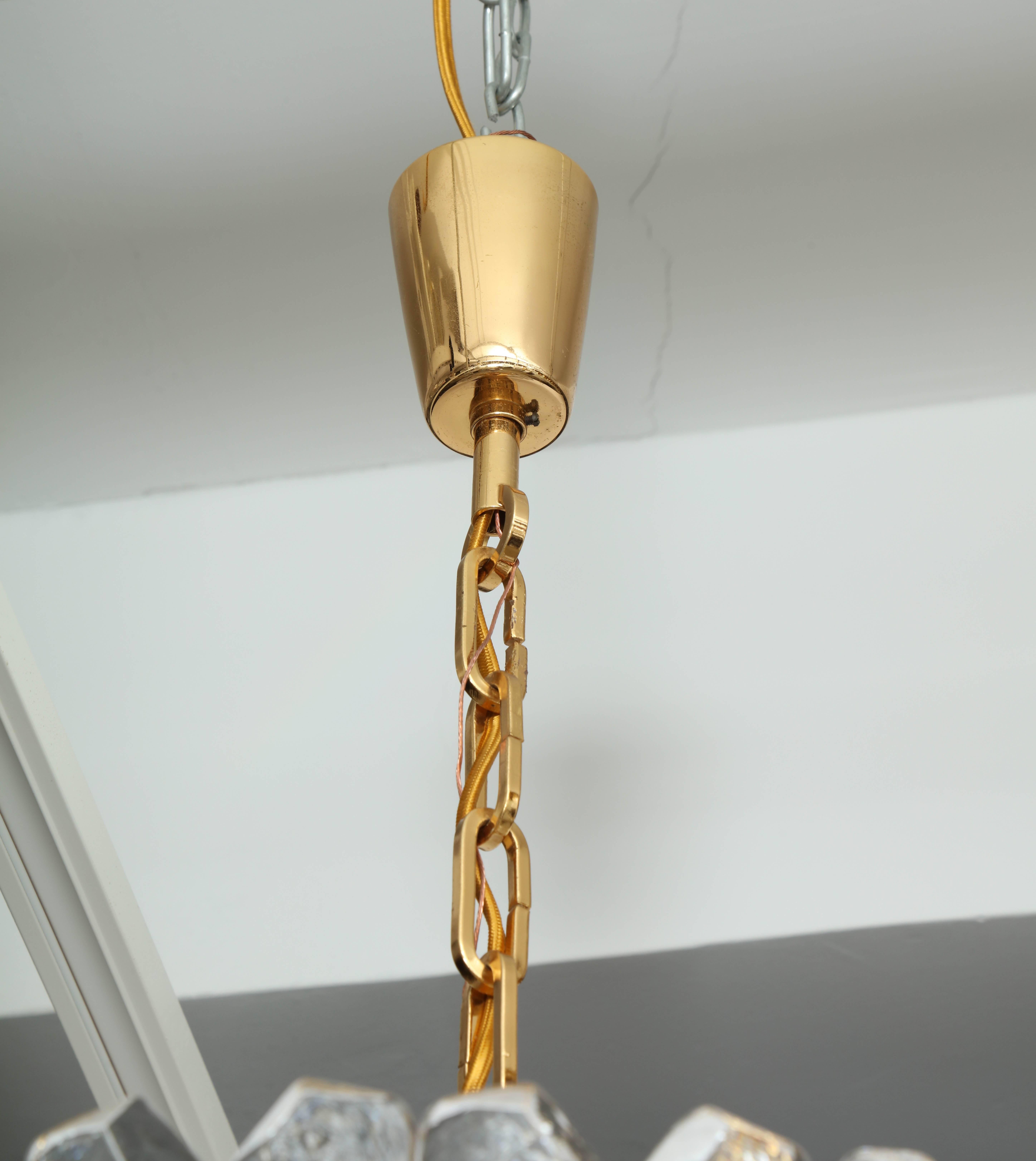 20th Century Kalmar Chiseled Ice Glass Chandelier