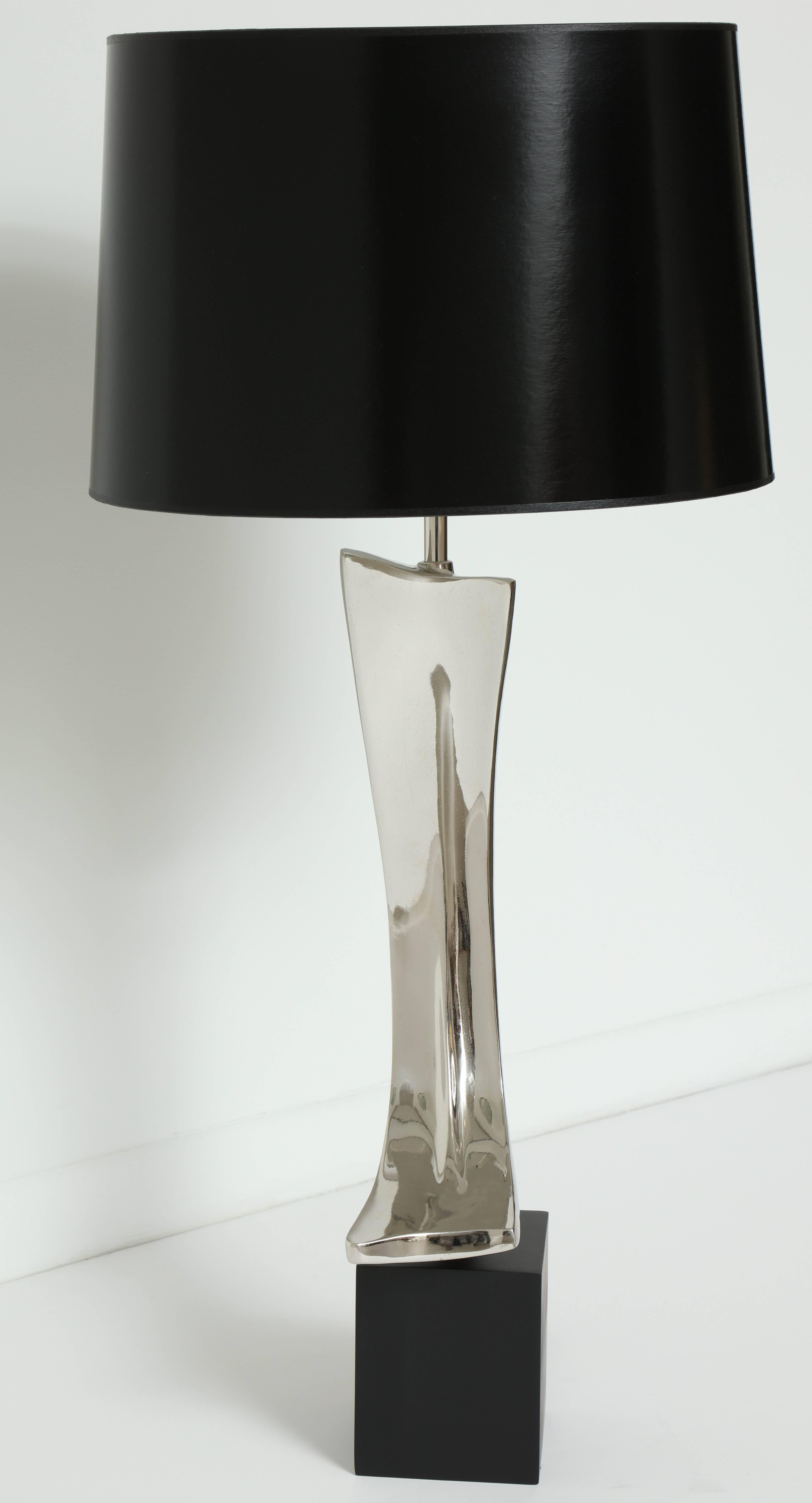 Lamp by Maurizio Tempestini, C 1950, Chrome, Single Lamp, No Lamp Shade Included In Good Condition For Sale In New York, NY