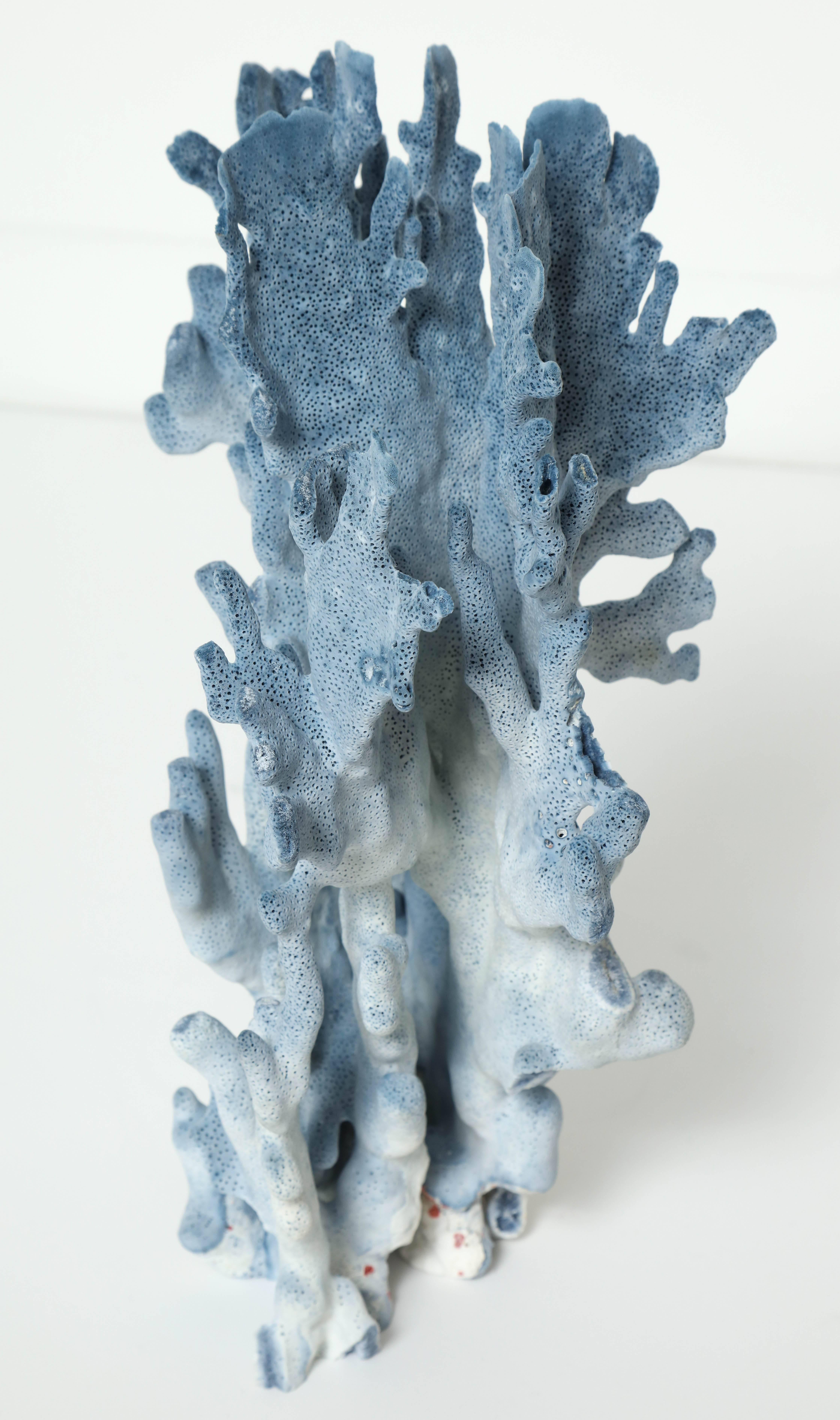 Pacific Islands Coral Sculpture, Blue