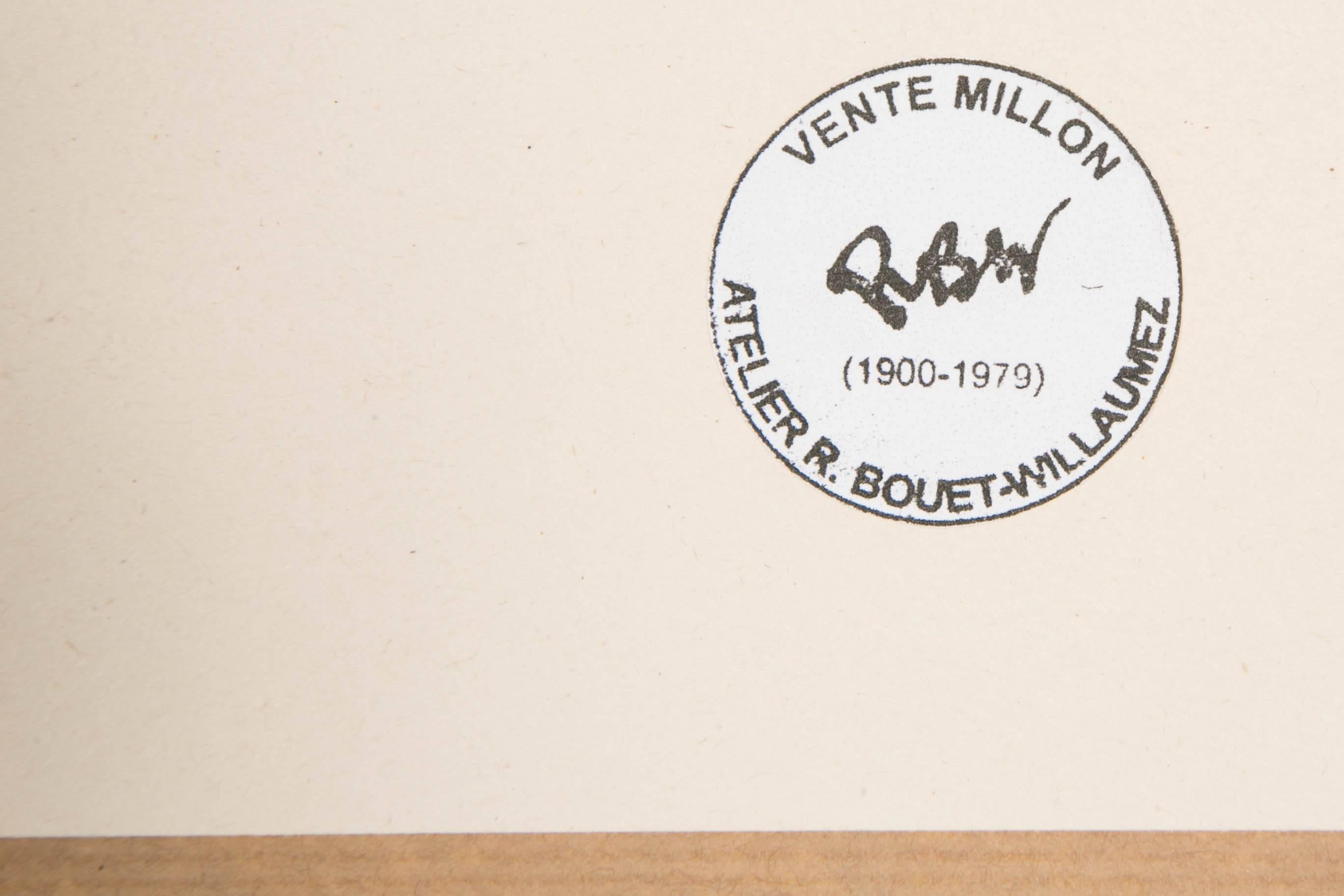 Elegant Lady, Drawing by Bouët-Willaumez, circa 1950 In Good Condition In Paris, FR