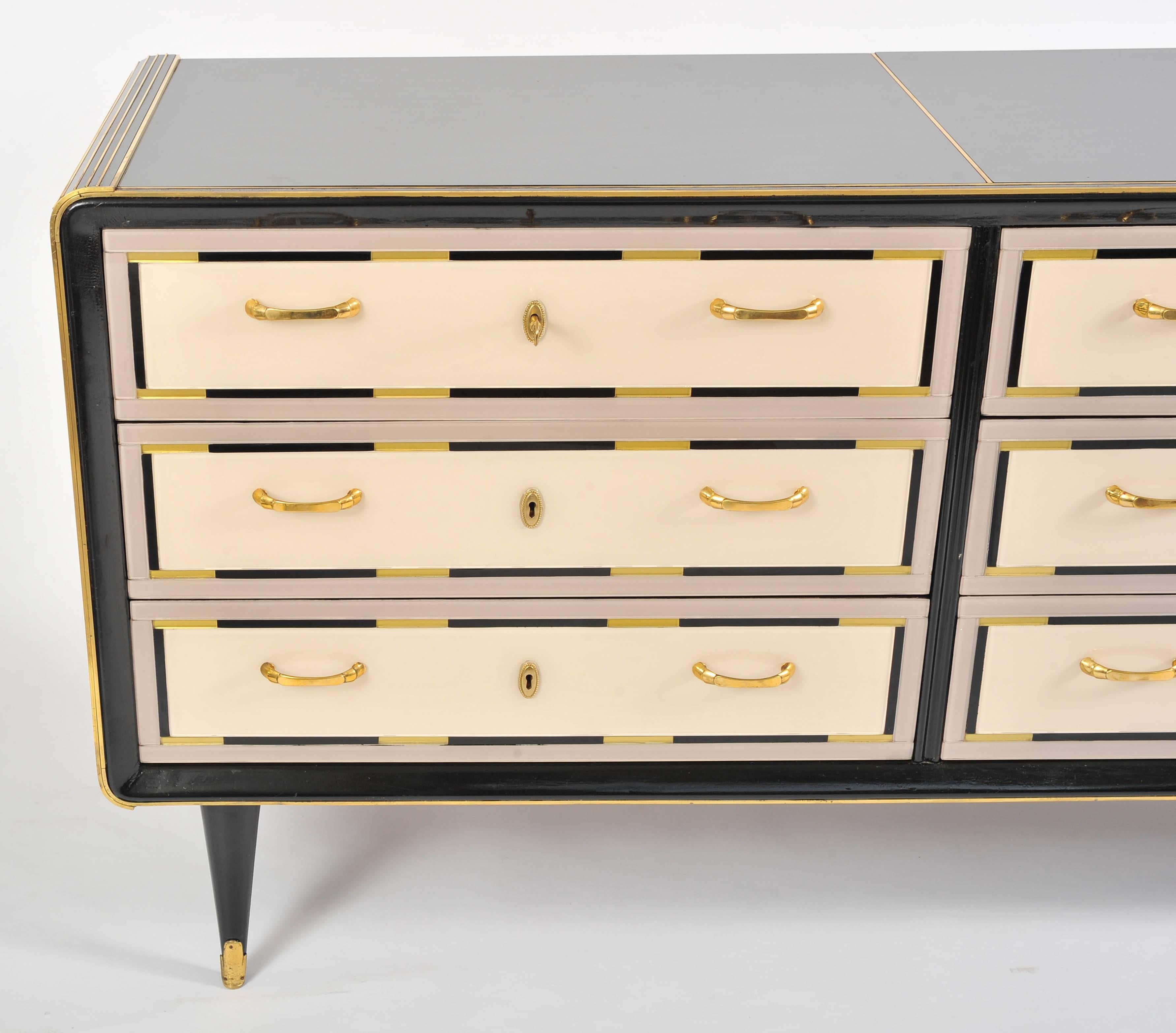 Italian 1980s Double Width Chest-of-drawers 2