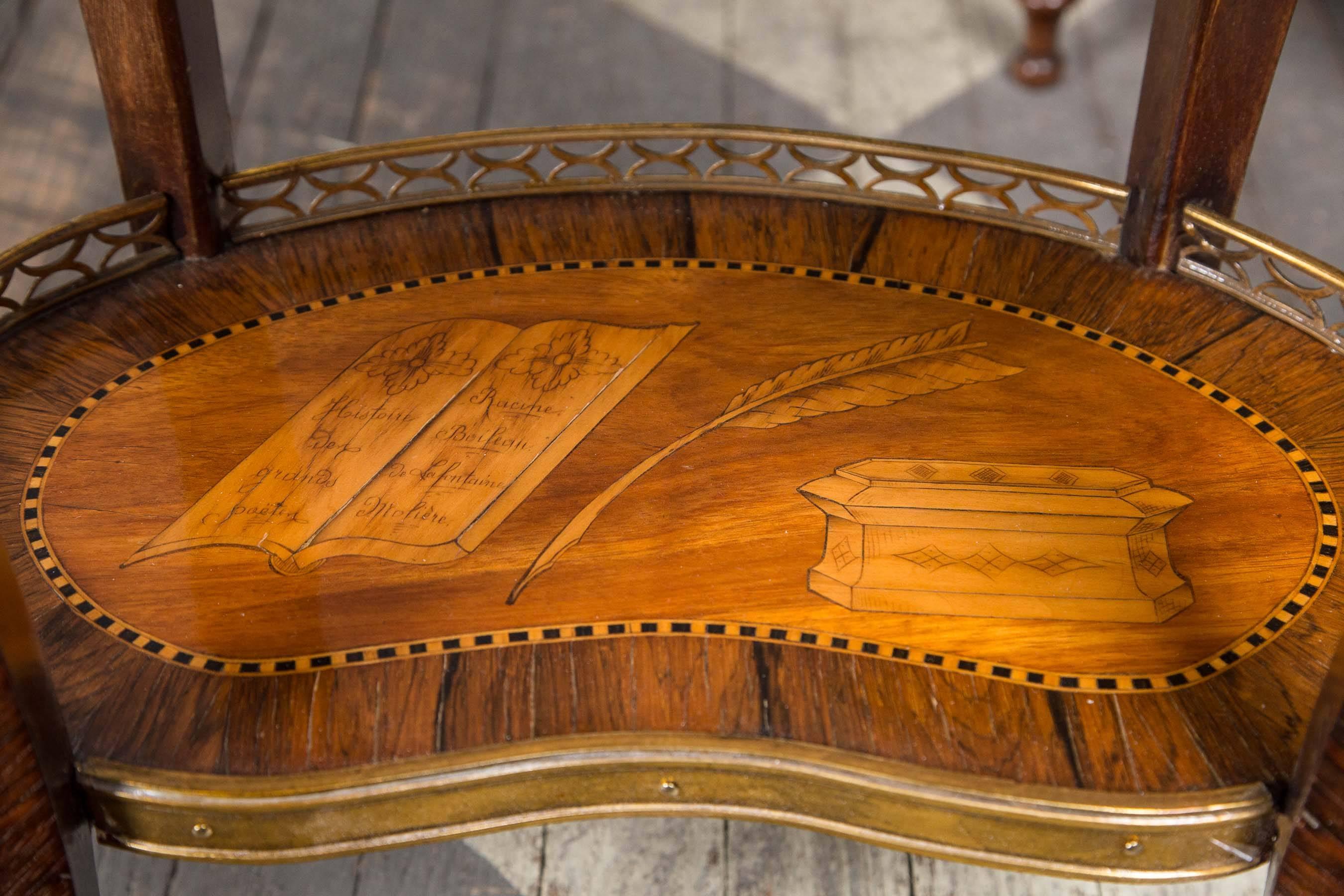 Pair of Galleried Marquetry Side Tables 2