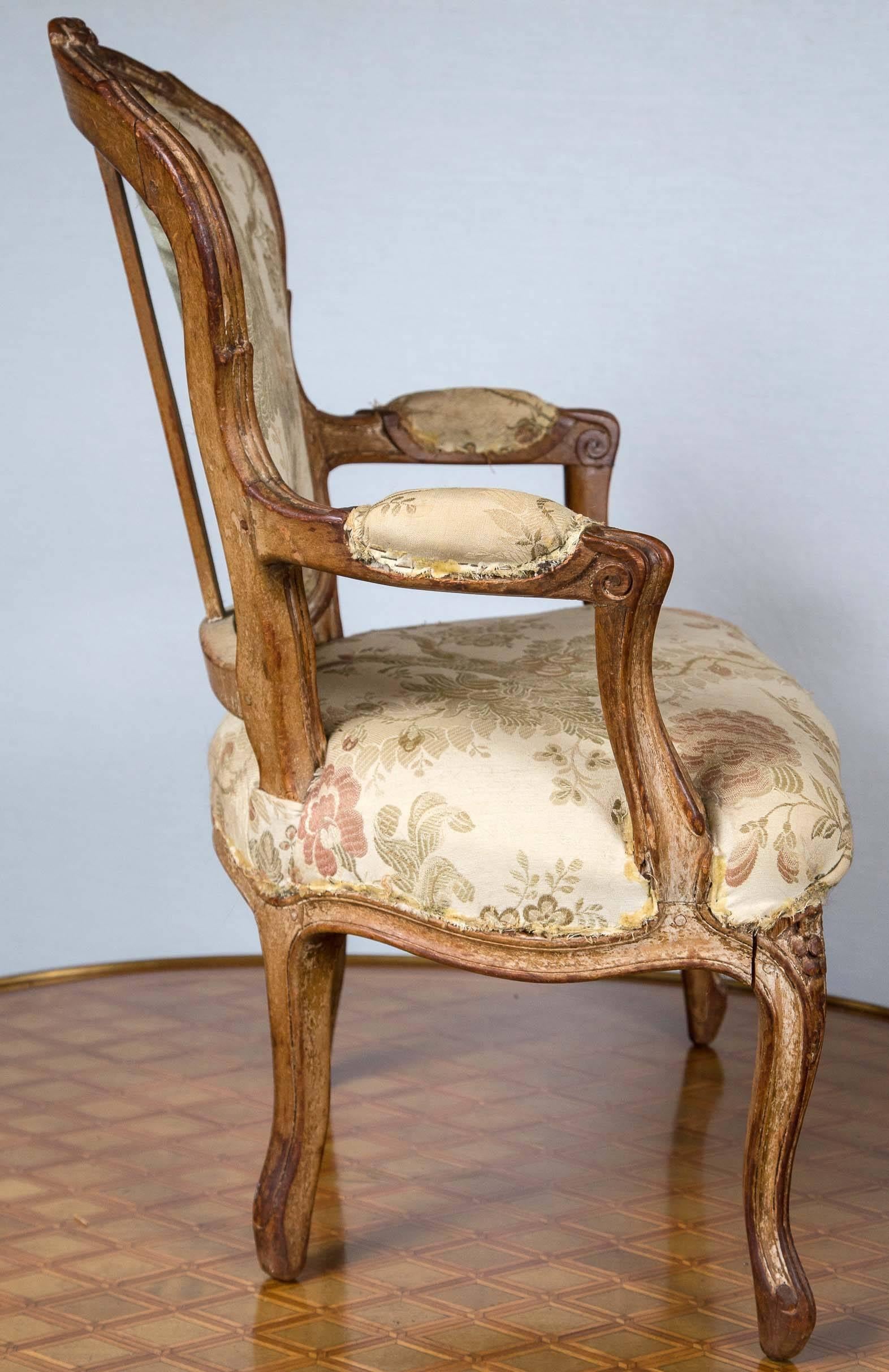 French Period Louis XV Child's Fauteuil